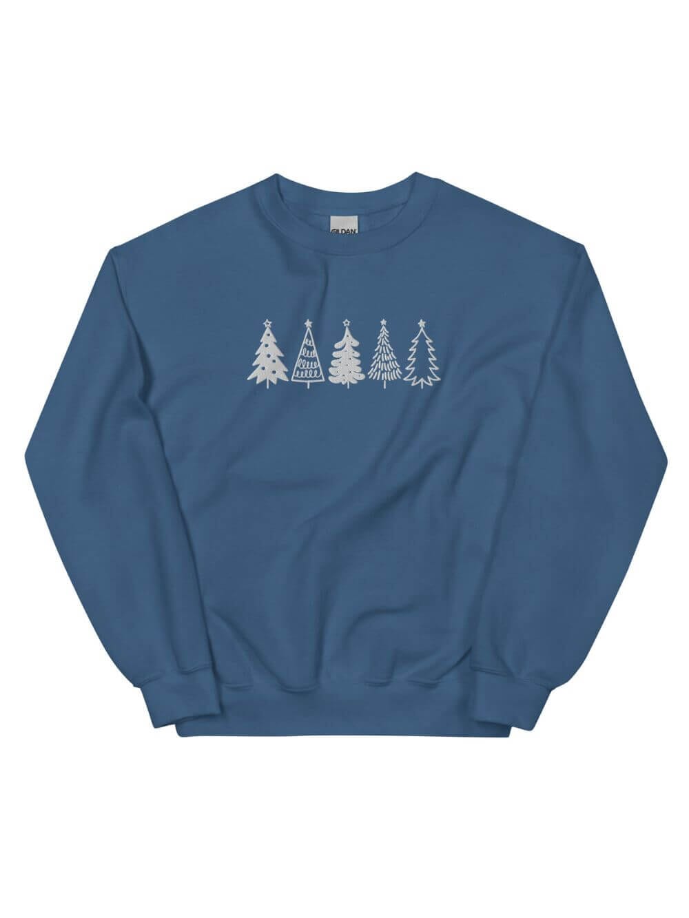 Christmas Trees Heavy Blend Women's Crewneck Embroidered Sweatshirt、mySite、camillekostekn