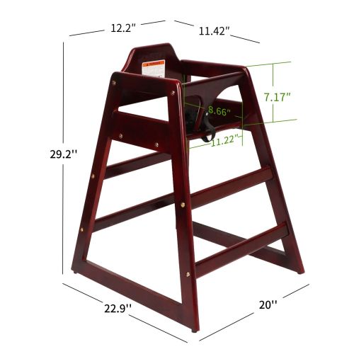 Wooden Double Solid Wood Feeding, Eat & Grow Portable High, Easy to Clean Baby Booster Chair in Natural Finish、、casual