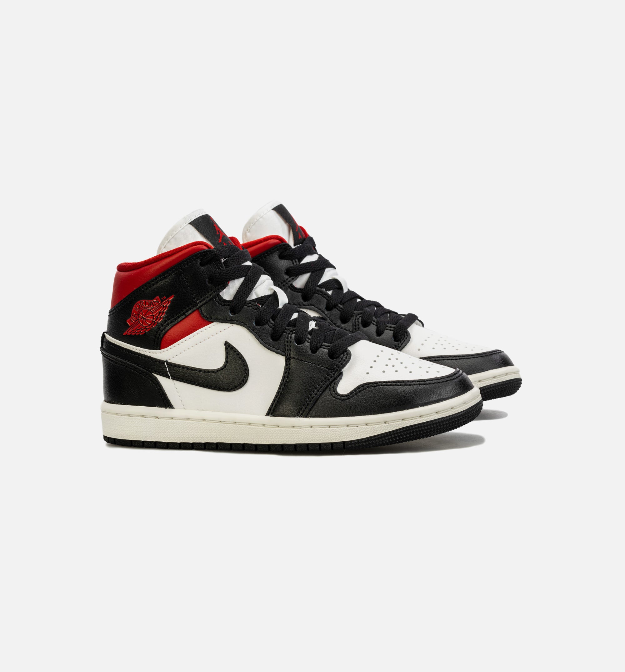 Air Jordan 1 Mid Womens Lifestyle Shoe - Black/Red、mySite、dreamappss