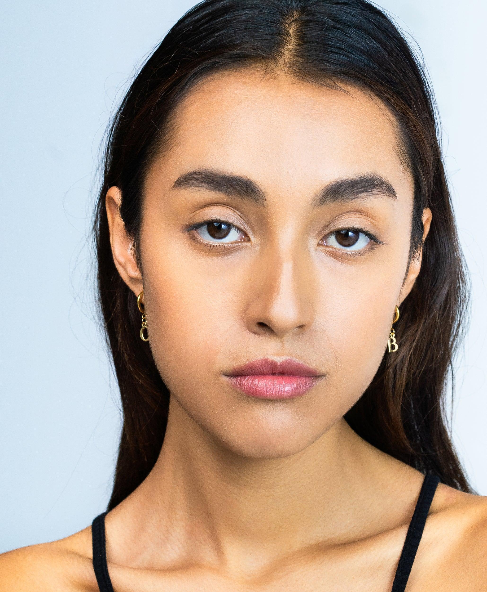 Signature Letter Hoops 18ct Gold Vermeil、mySite、botmansion