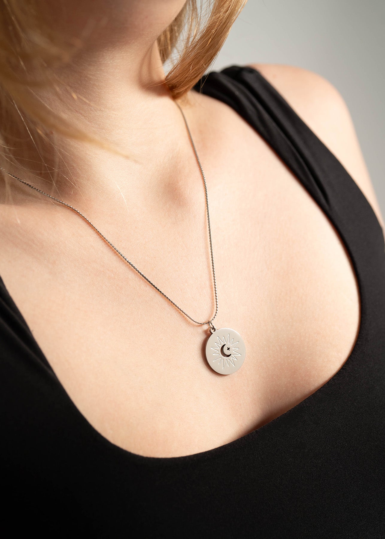 Stainless Steel Mom and Me Moon And Sun Necklace Set / BND0074、mySite、dreamappss