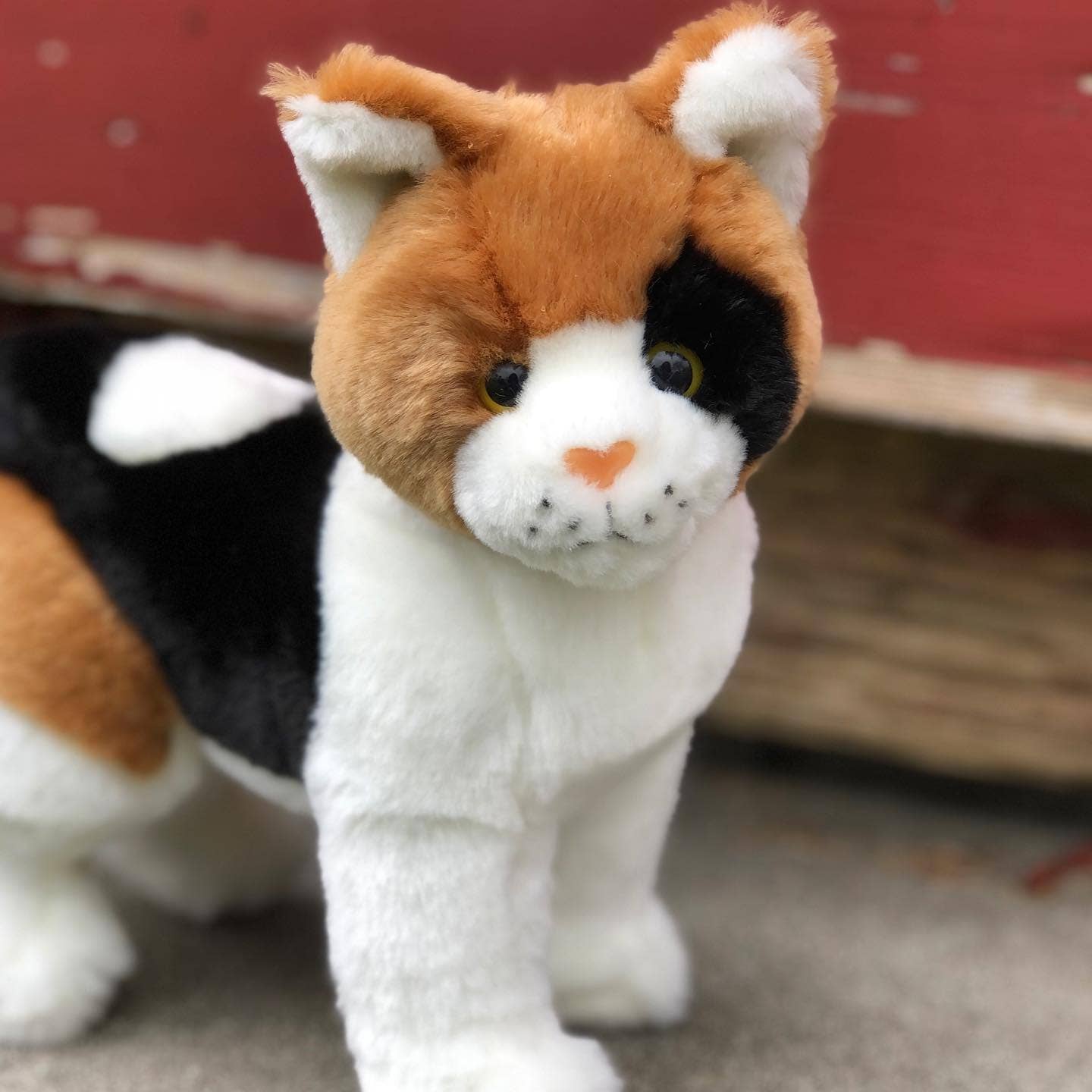 Plush Standing Realistic Calico Cat、mySite、g9winljtr