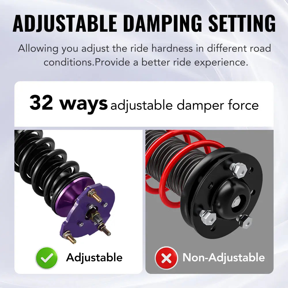 For 2003-2008 Hyundai Tiburon (HM/HN) Coilover Shock Absorbers Struts w/ 32-Way Damping Force Adjustment、mySite、nflplayoffbracketp