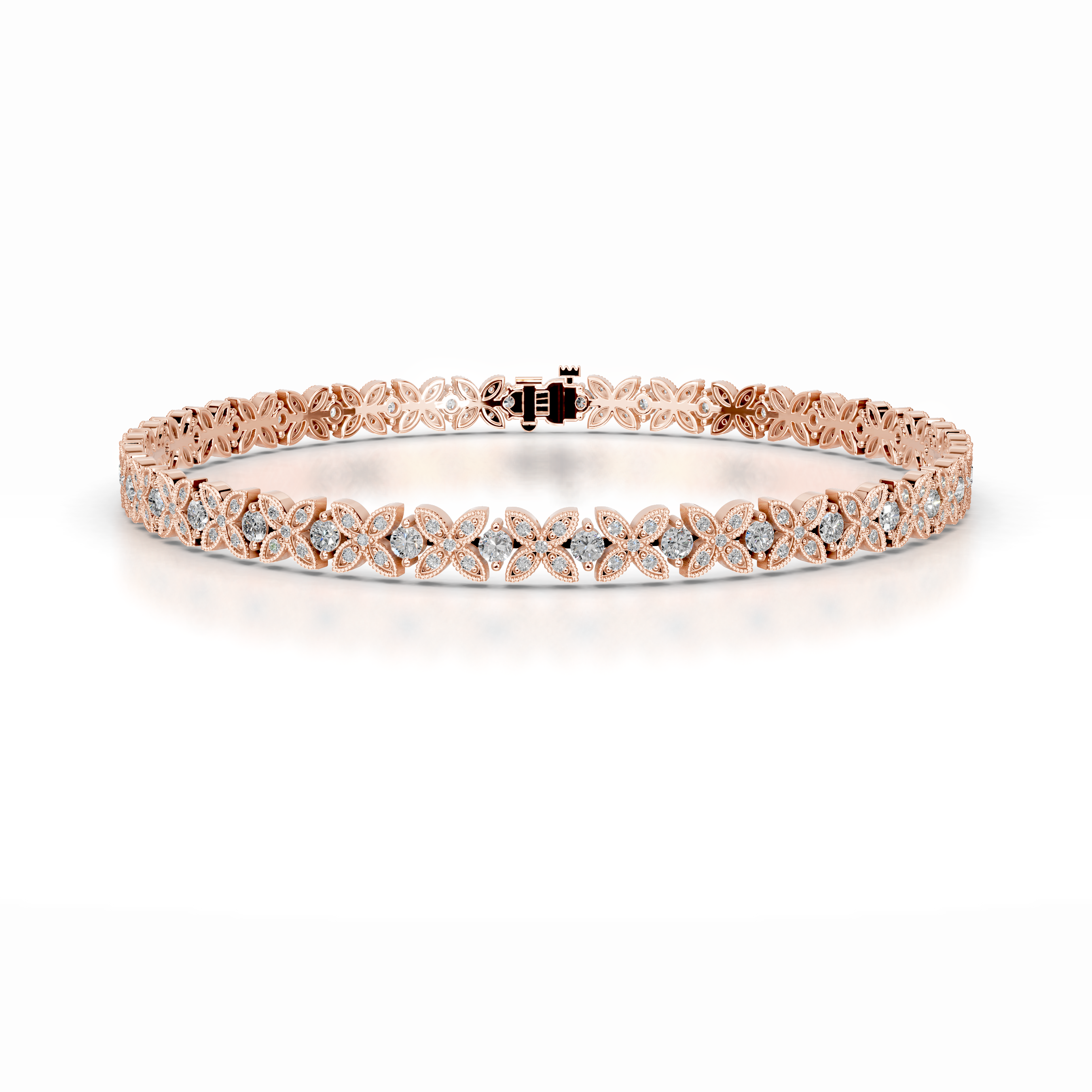 Kathleen Diamond Tennis Bracelet (2.5 Carat) -14K Rose Gold、mySite、hinf8tx79