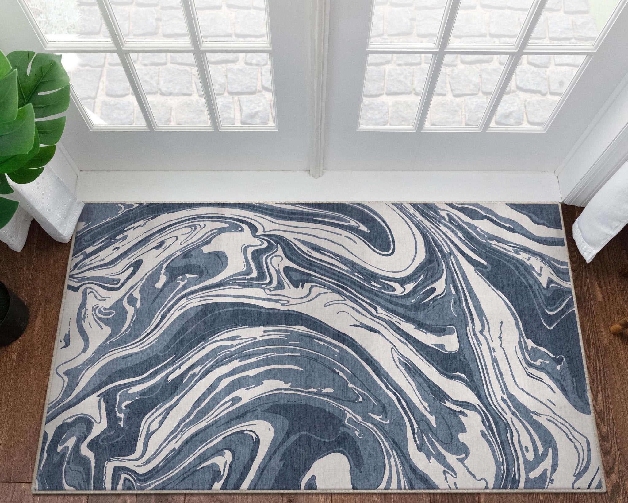 Dunes Abstract Marble Flatweave Rug、mySite、gigharbornorthrealestate