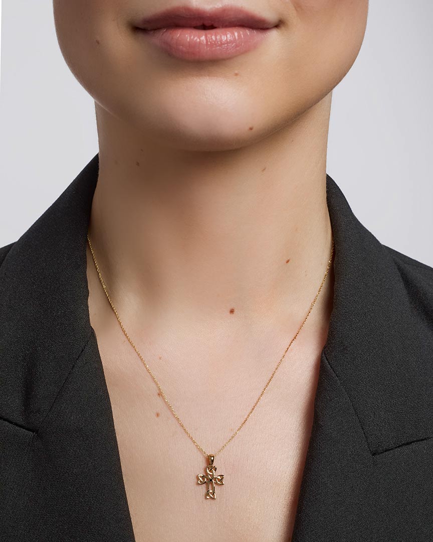  10K Gold Celtic Cross Pendant