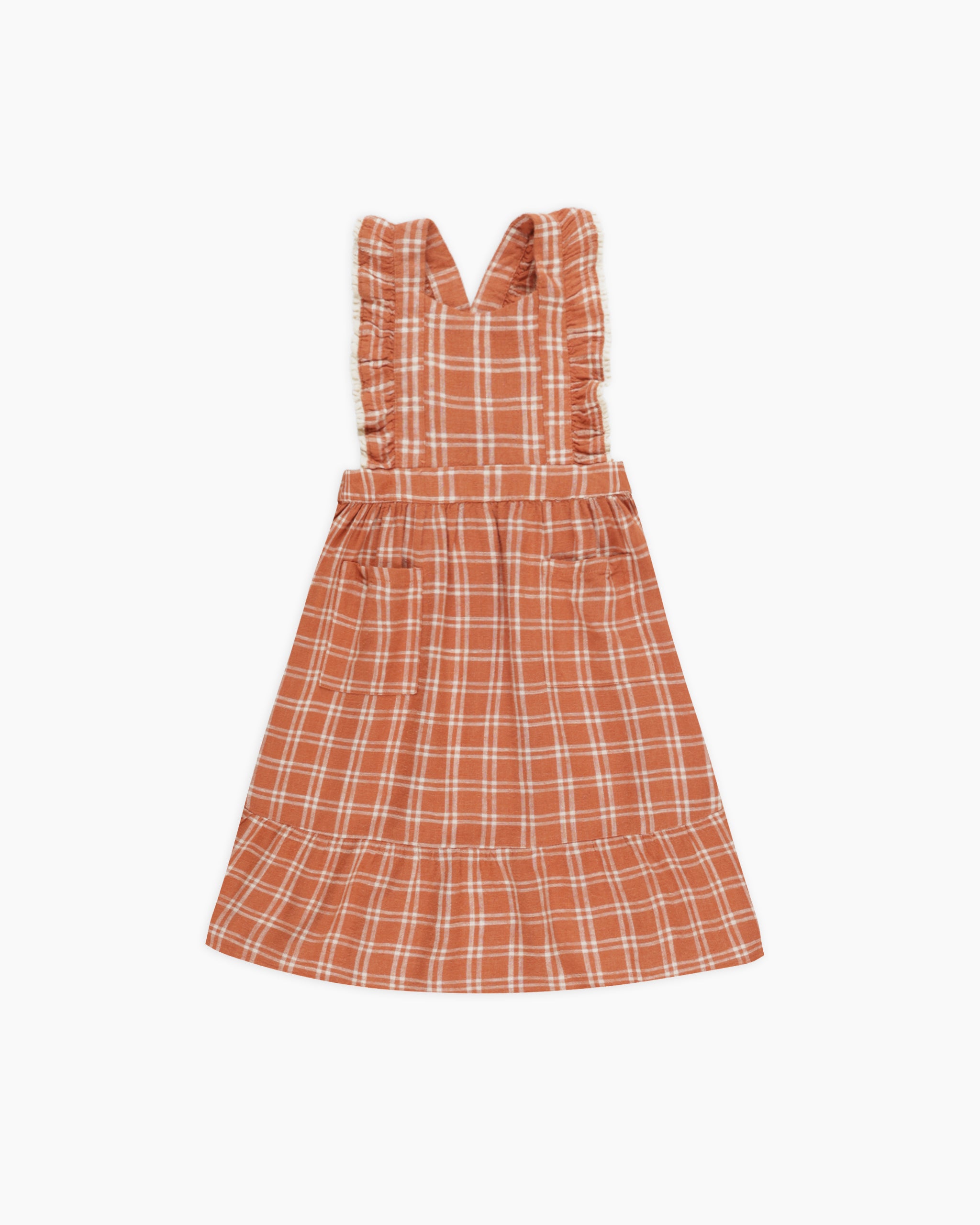  Ruffle Pinafore Dress || Poppy Check、mySite、layawaytickets