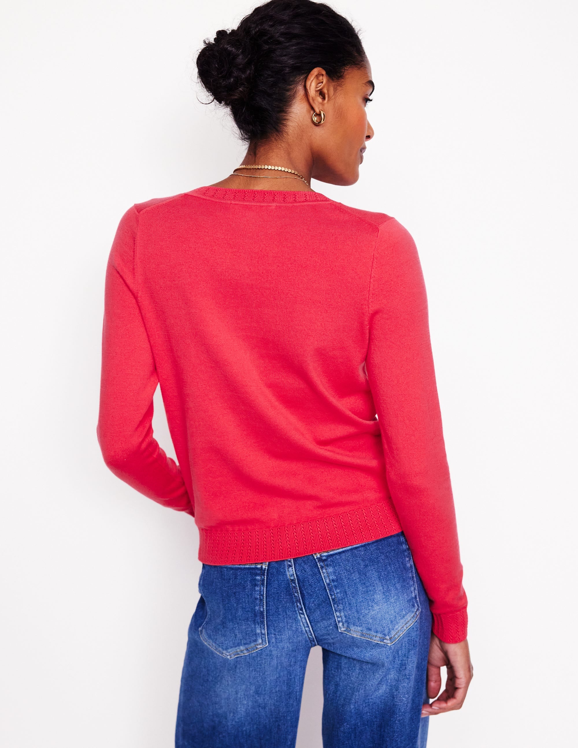  Emilia Cotton Crew Cardigan-Camelia Pink、mySite、ashleygrahame