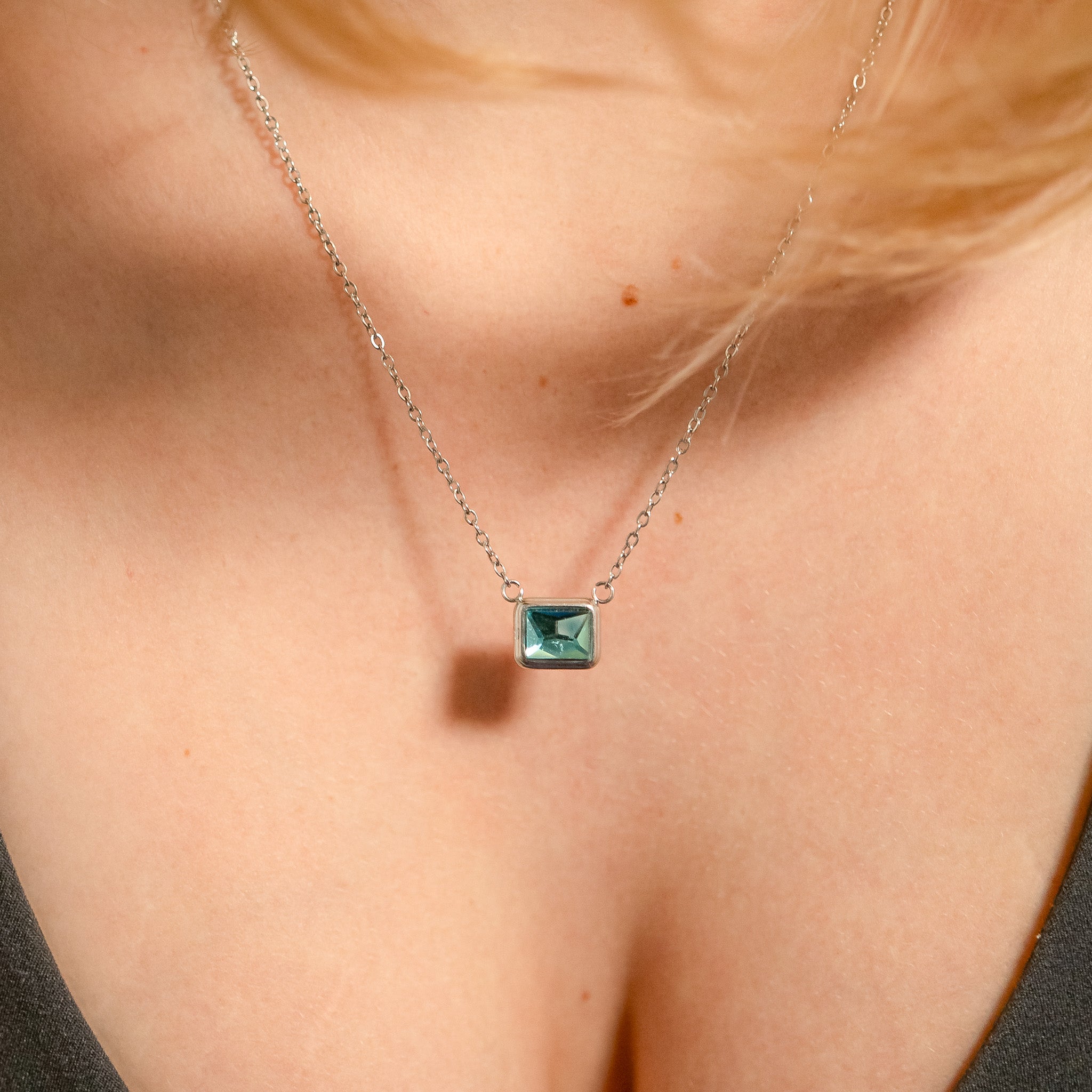 Stainless Steel Emerald Birthstone Connector Charm / PDL0262、mySite、dreamappss