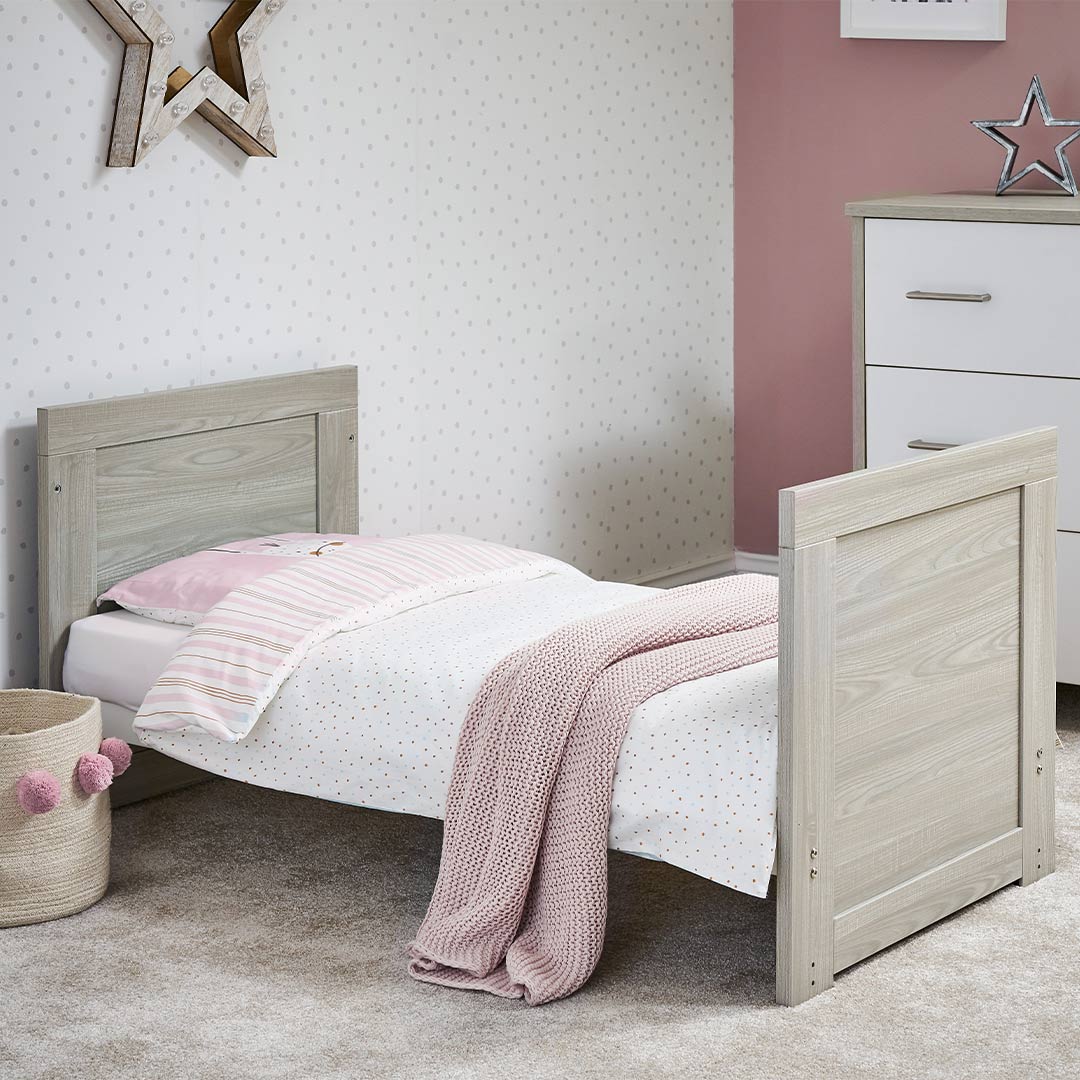  Obaby Nika Mini Cot Bed - Grey Wash + White、mySite、merchandisen