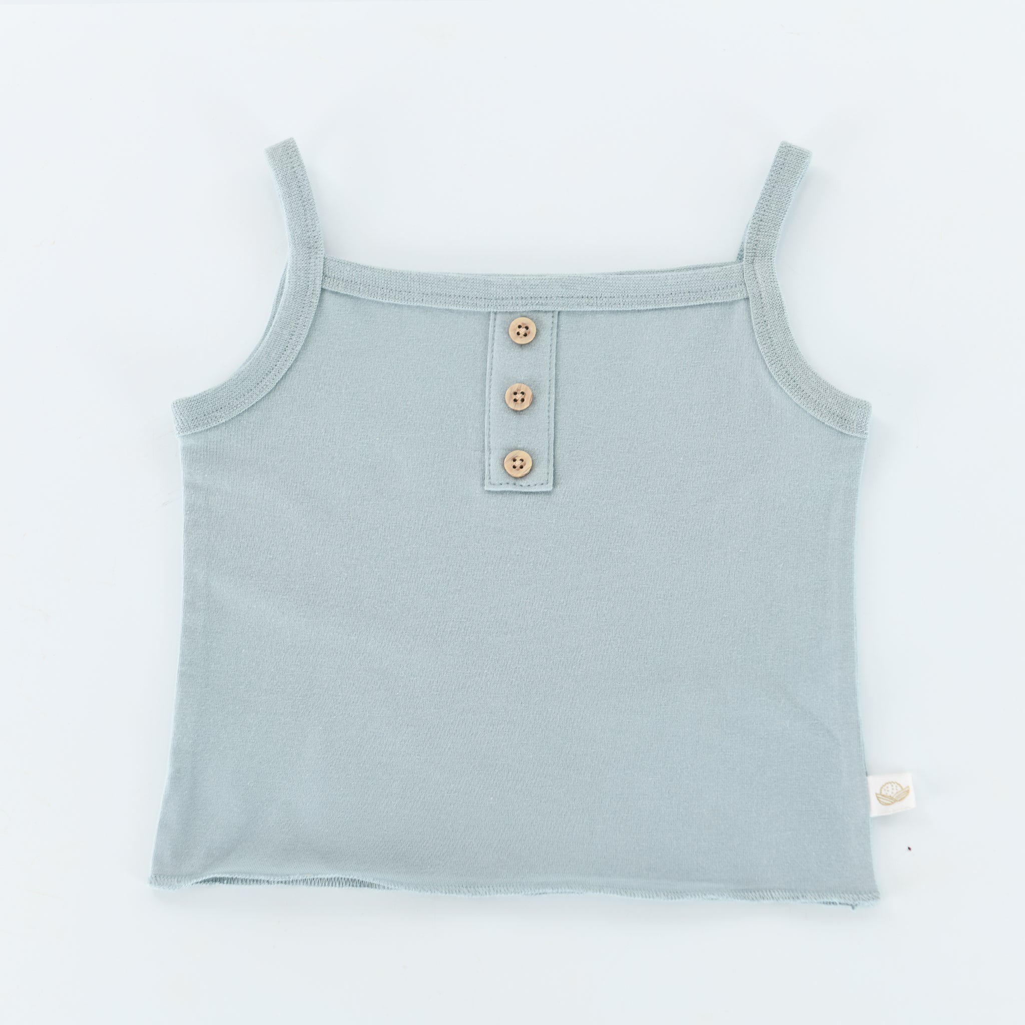 Organic Button Tank - Bay Blue、mySite、g9winljtr