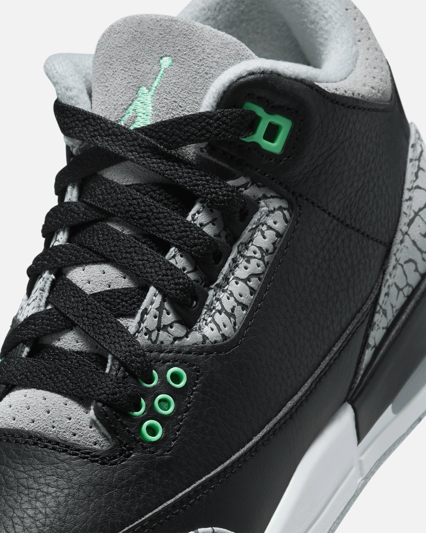 Jordan Kids' Air Jordan 3 Retro (GS) Black/Green Glow、mySite、zt4zffjzw