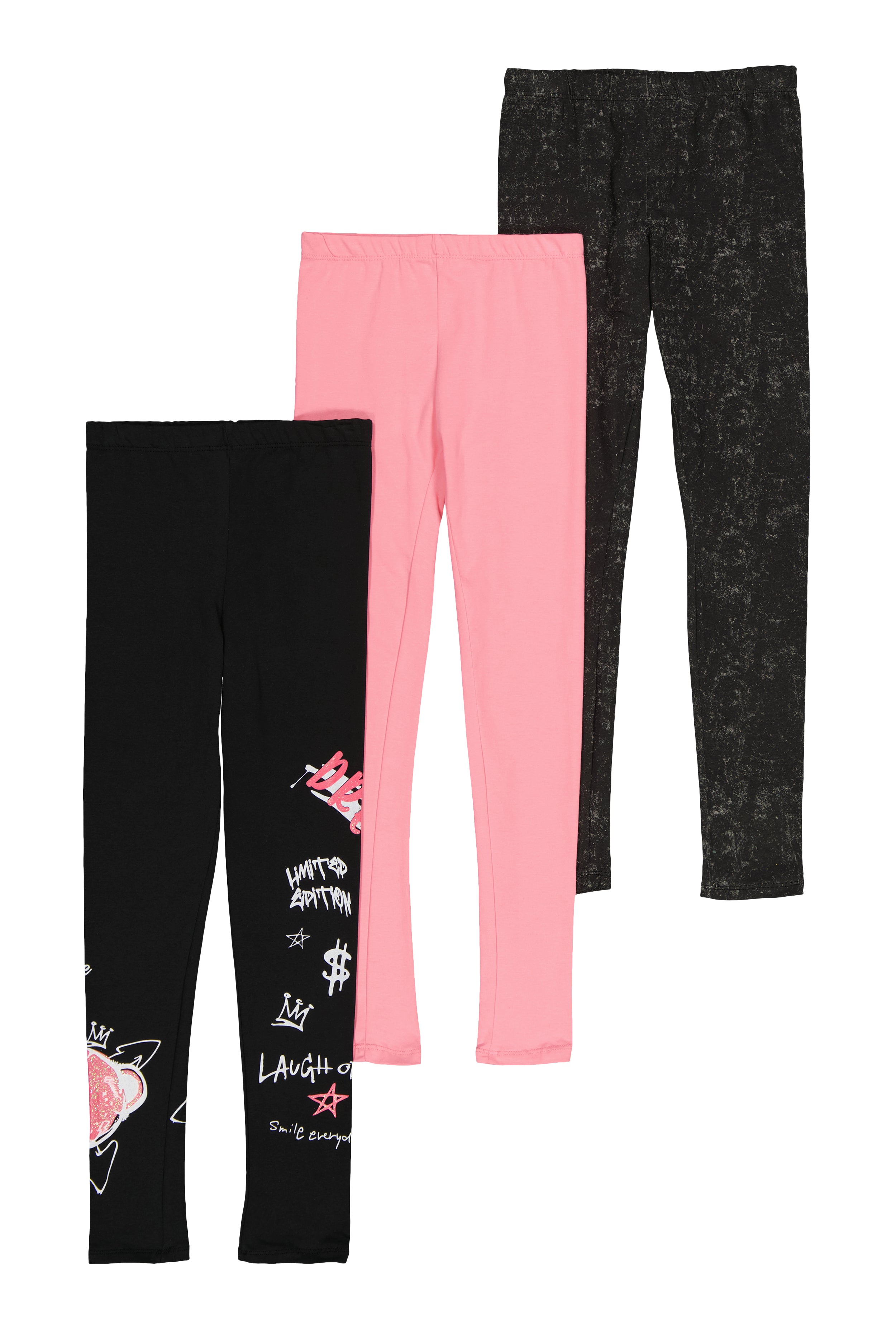 Little Girls Graphic Print Leggings Trio、mySite、camillekostekn