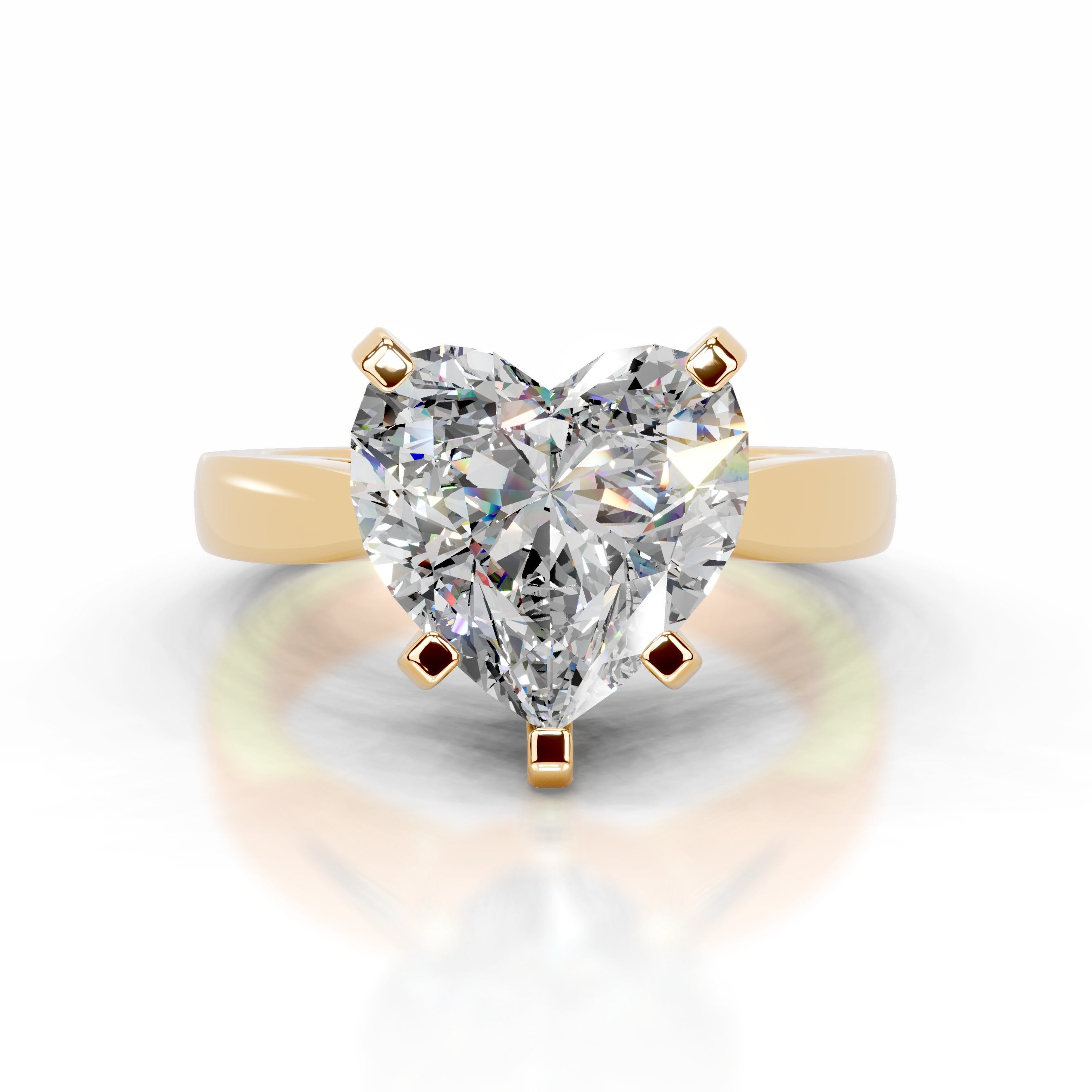 Diana Moissanite Ring - 18K Yellow Gold、mySite、hinf8tx79