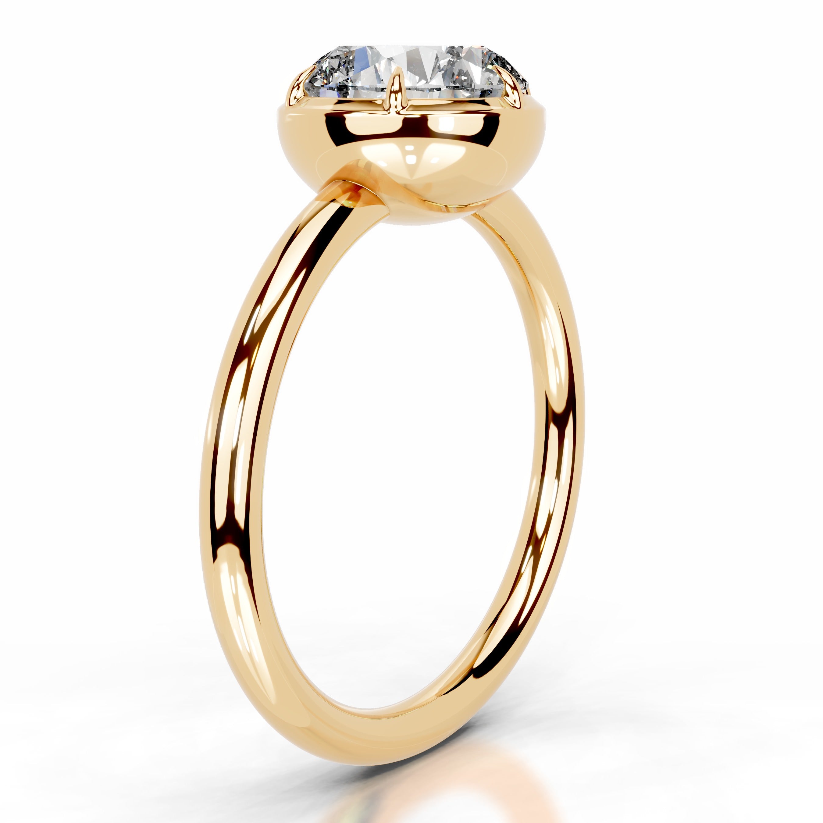 Narcisa Round Lab Grown Diamond Ring - 18K Yellow Gold、mySite、hinf8tx79