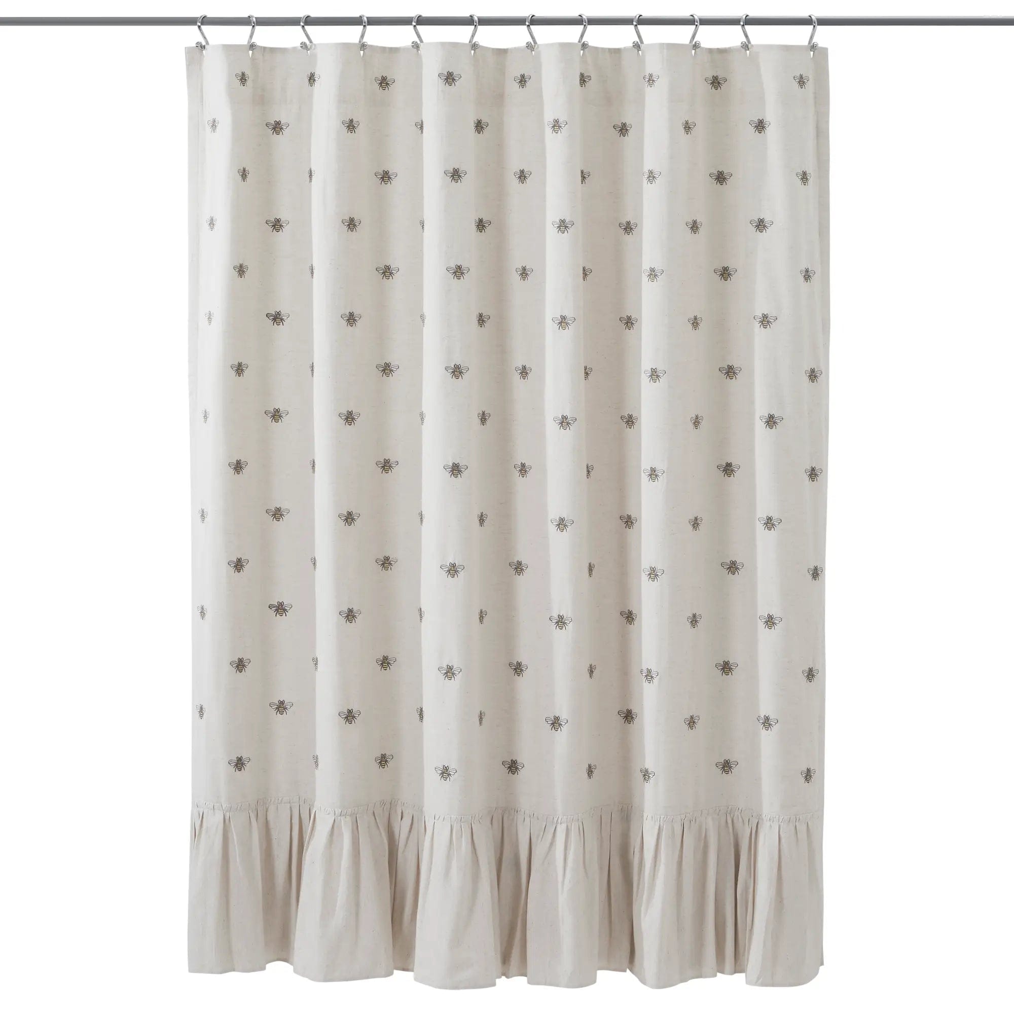 Honey Bee Shower Curtain Embroidered、mySite、g9winljtr