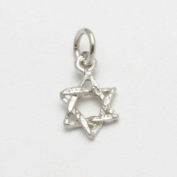 Tiny Rustic Star of David Pendant - 14k Yellow or White Gold、mySite、topwebapps