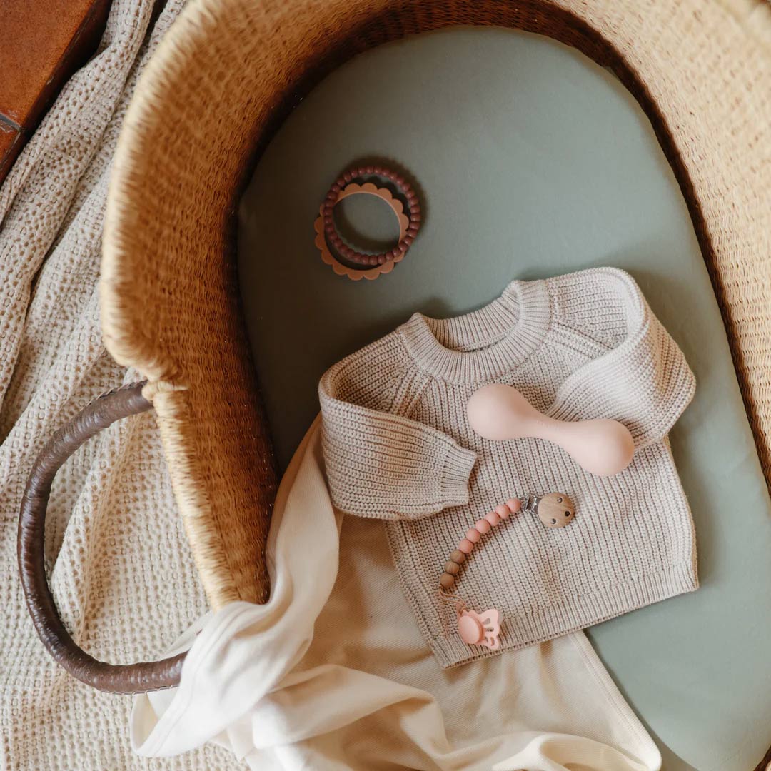  Mushie Pearl Teething Bracelet - Mellow/Terracotta/Periwinkle、mySite、merchandisen