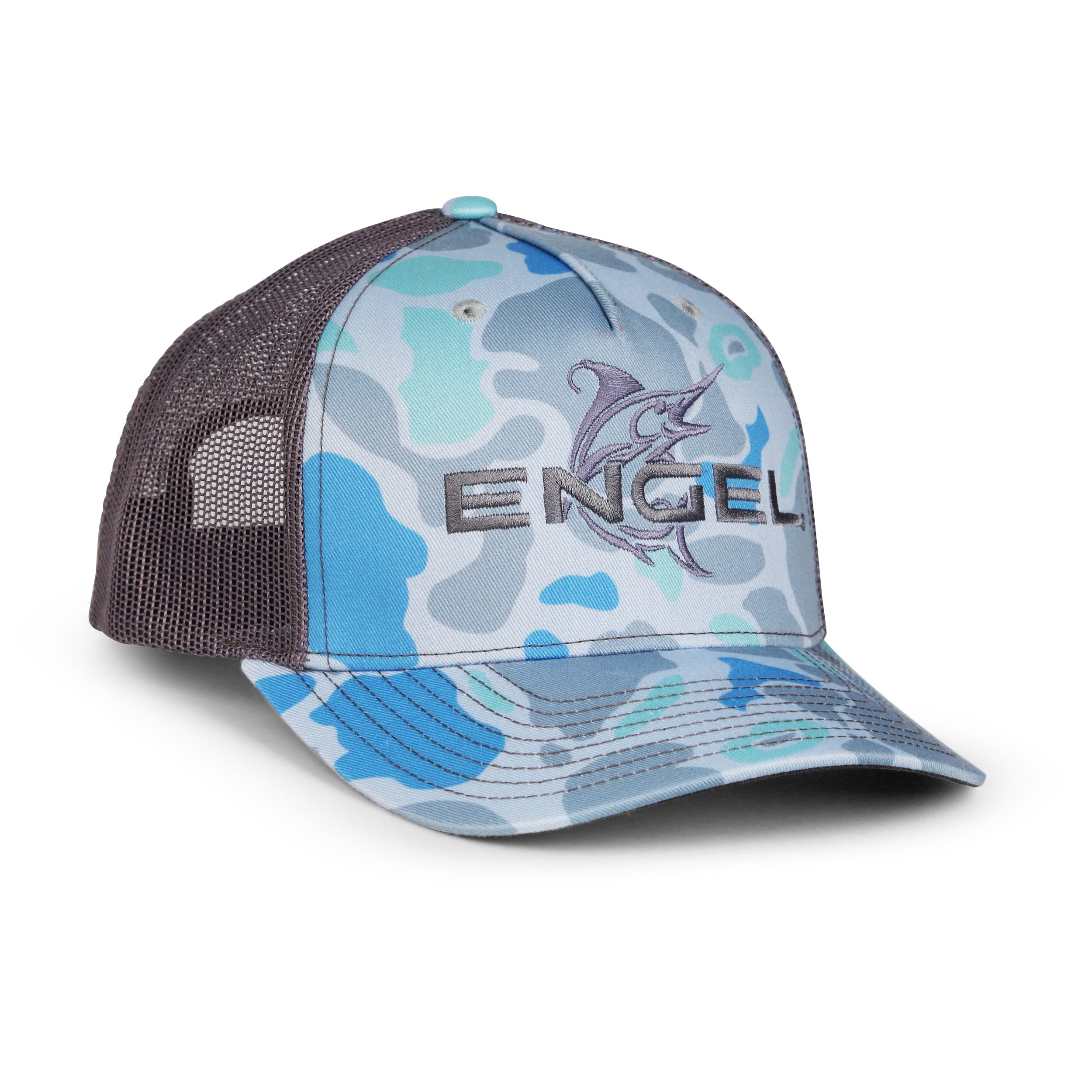 Engel Saltwater Camo & Charcoal 112 Trucker Cap by Richardson®、mySite、noshort