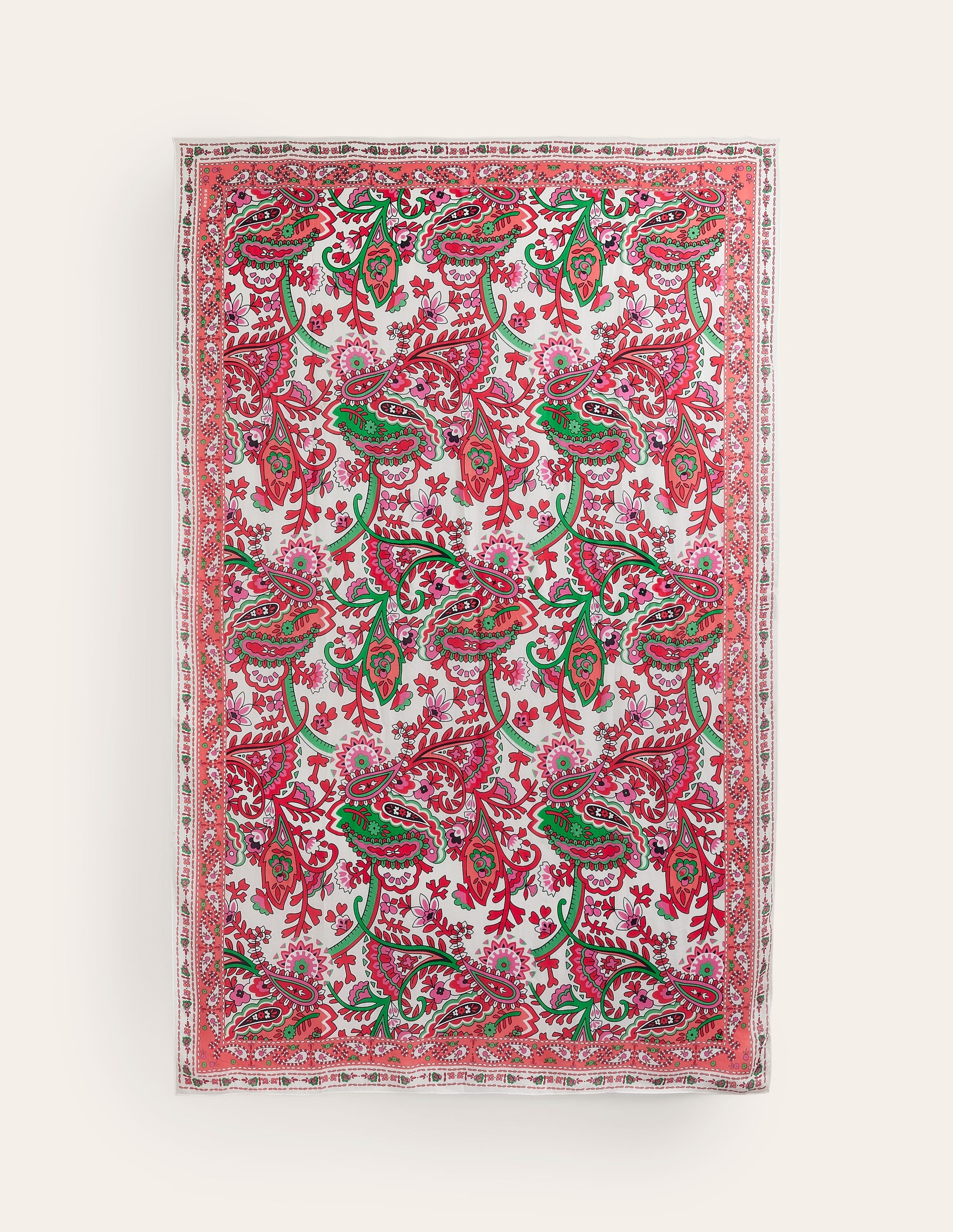  Printed Sarong Scarf-Ivory, Fantastical Paisley、mySite、ashleygrahame