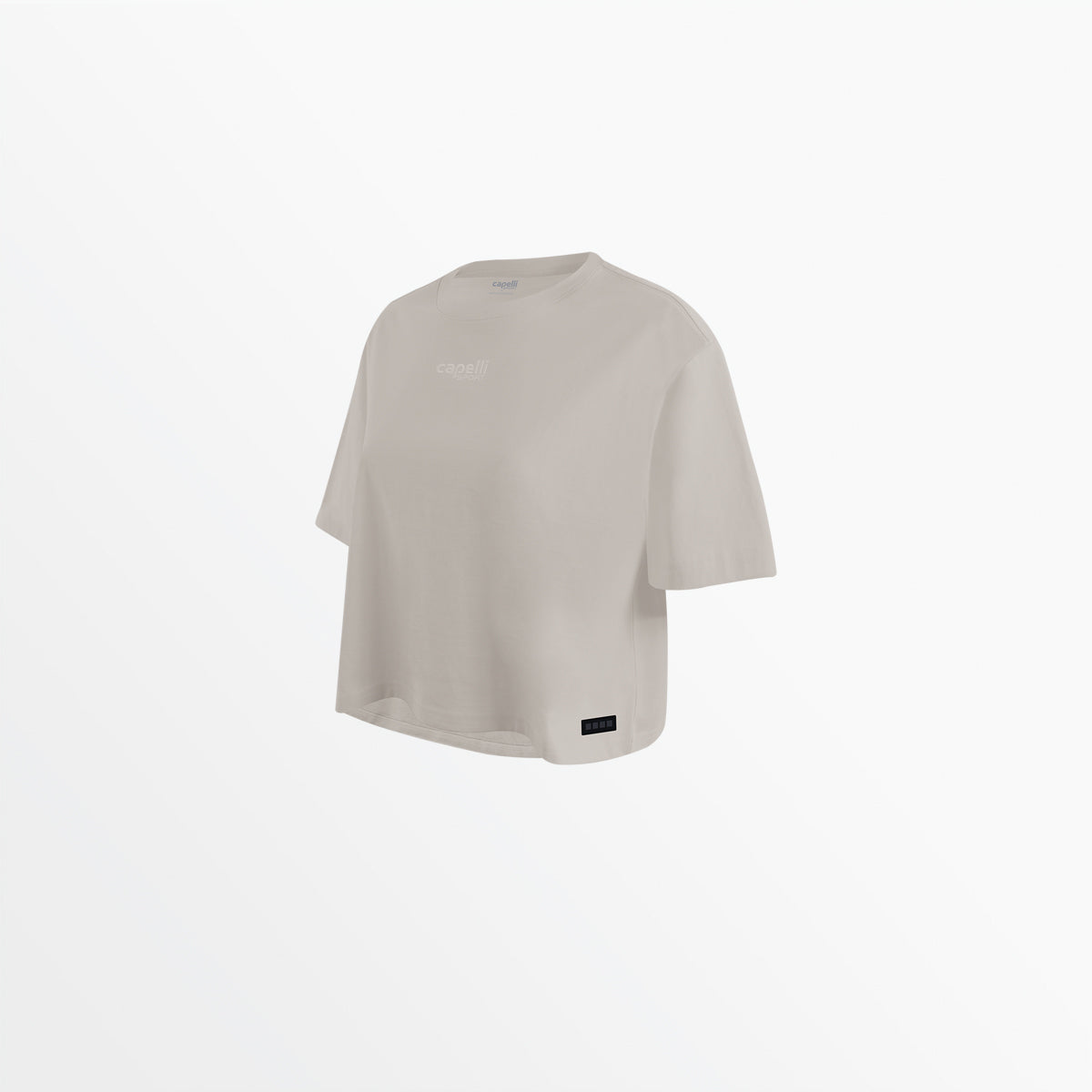 WOMEN'S TONAL CROPPED OVERSIZED TEE