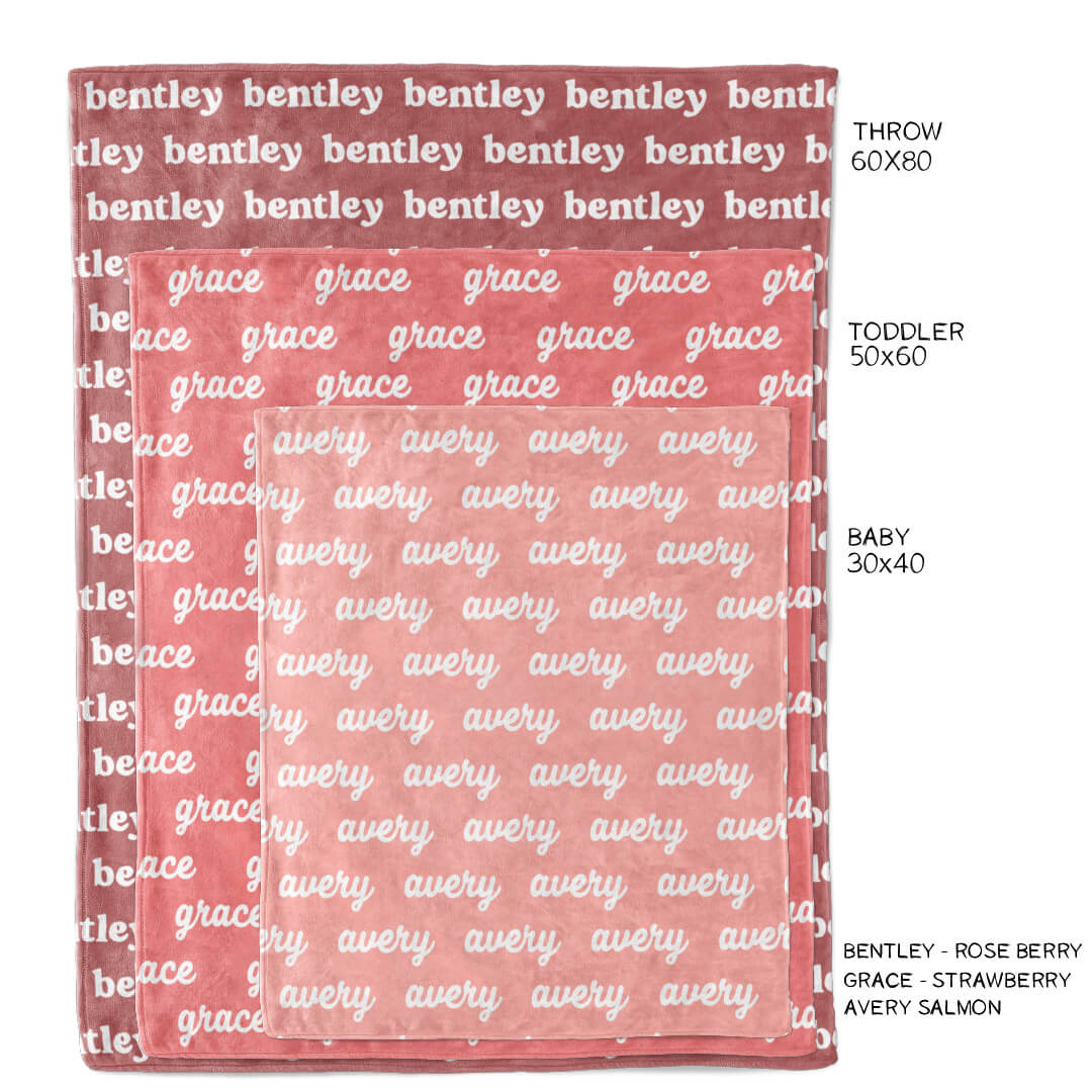  Personalized Color Blanket | Rose Berry、mySite、layawaytickets