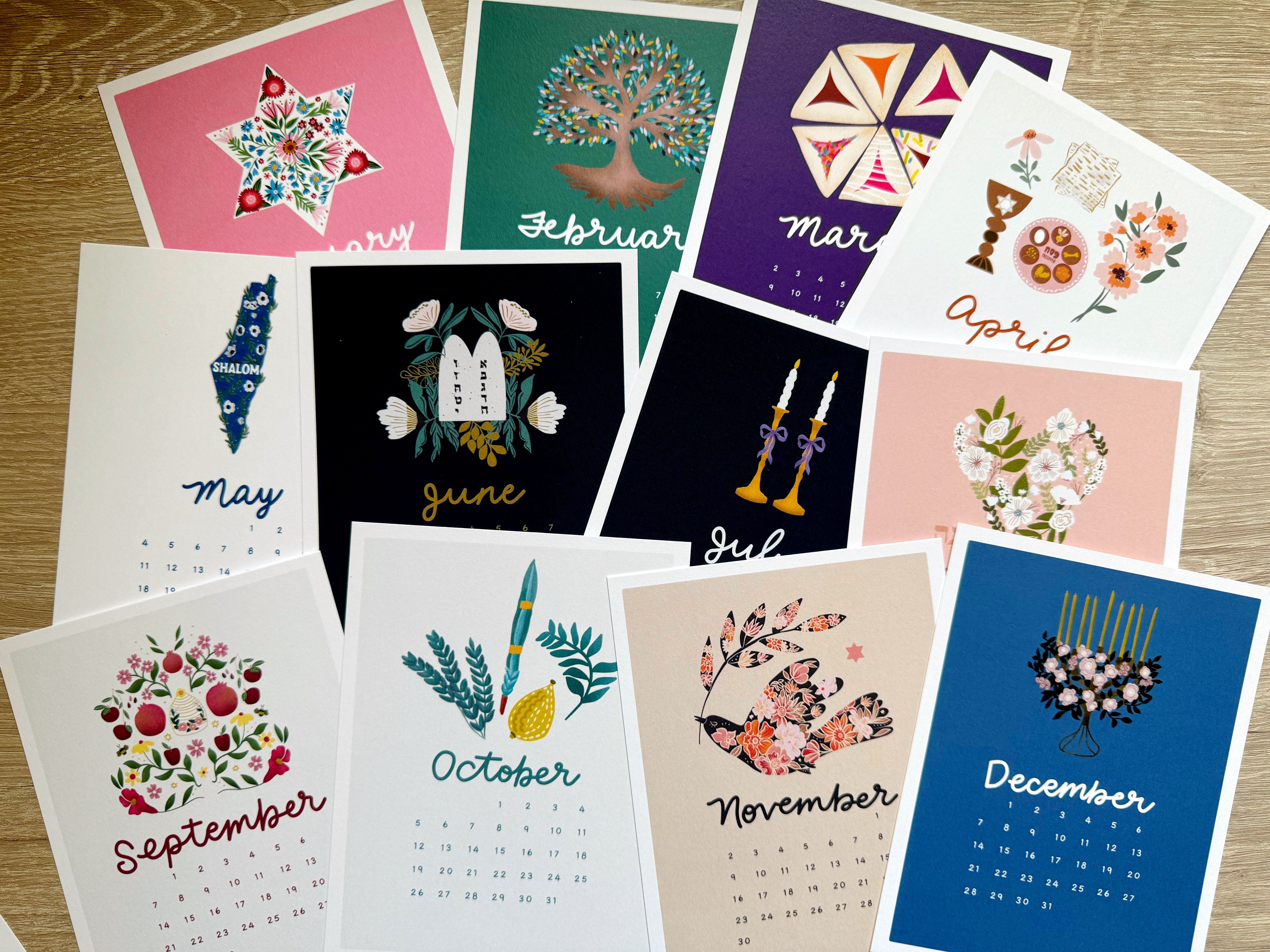 Jewish Together 2025 Desk Calendar with Stand、mySite、topwebapps