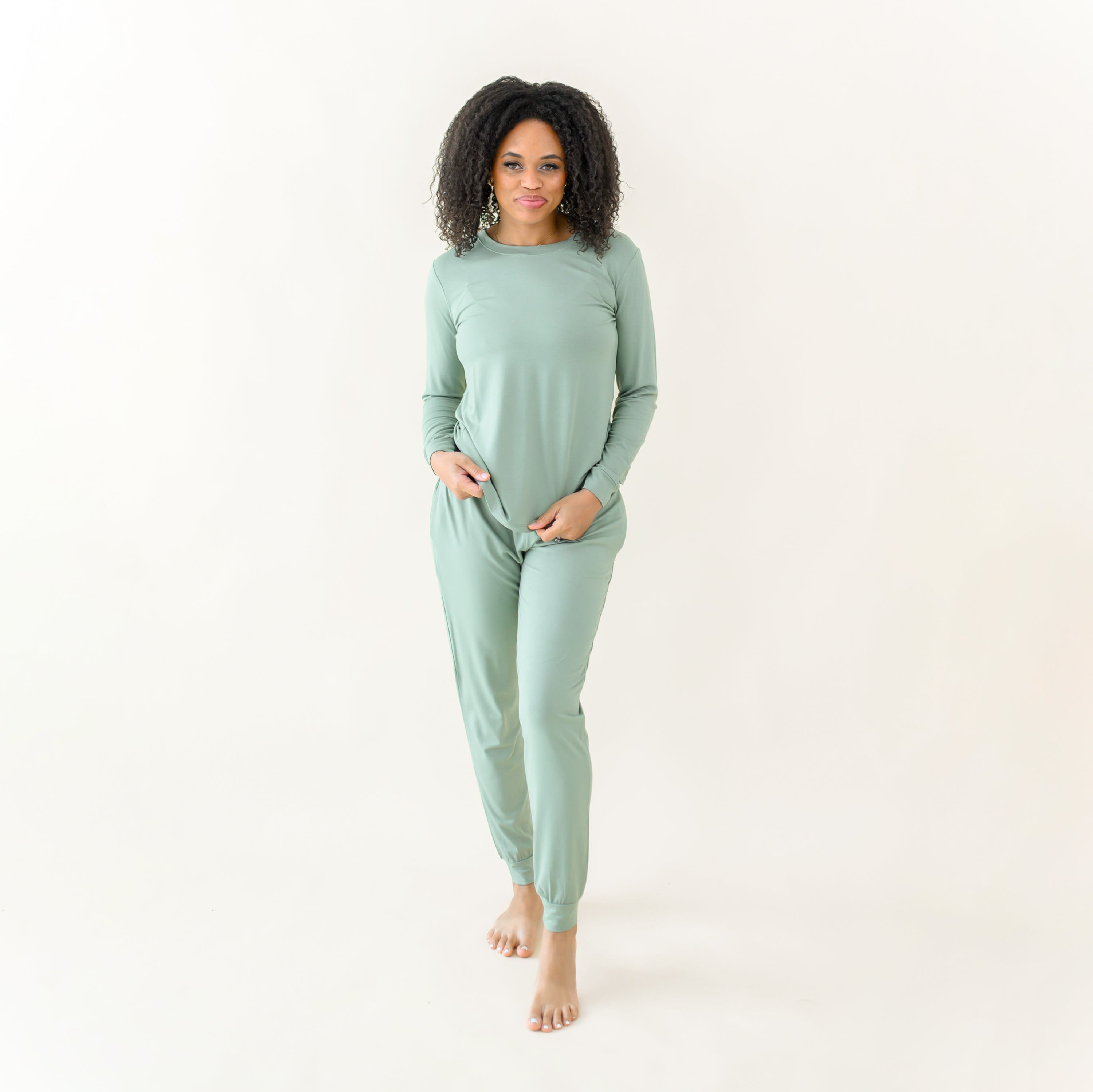  Women's Jogger Pajama Set in Thyme、mySite、layawaytickets