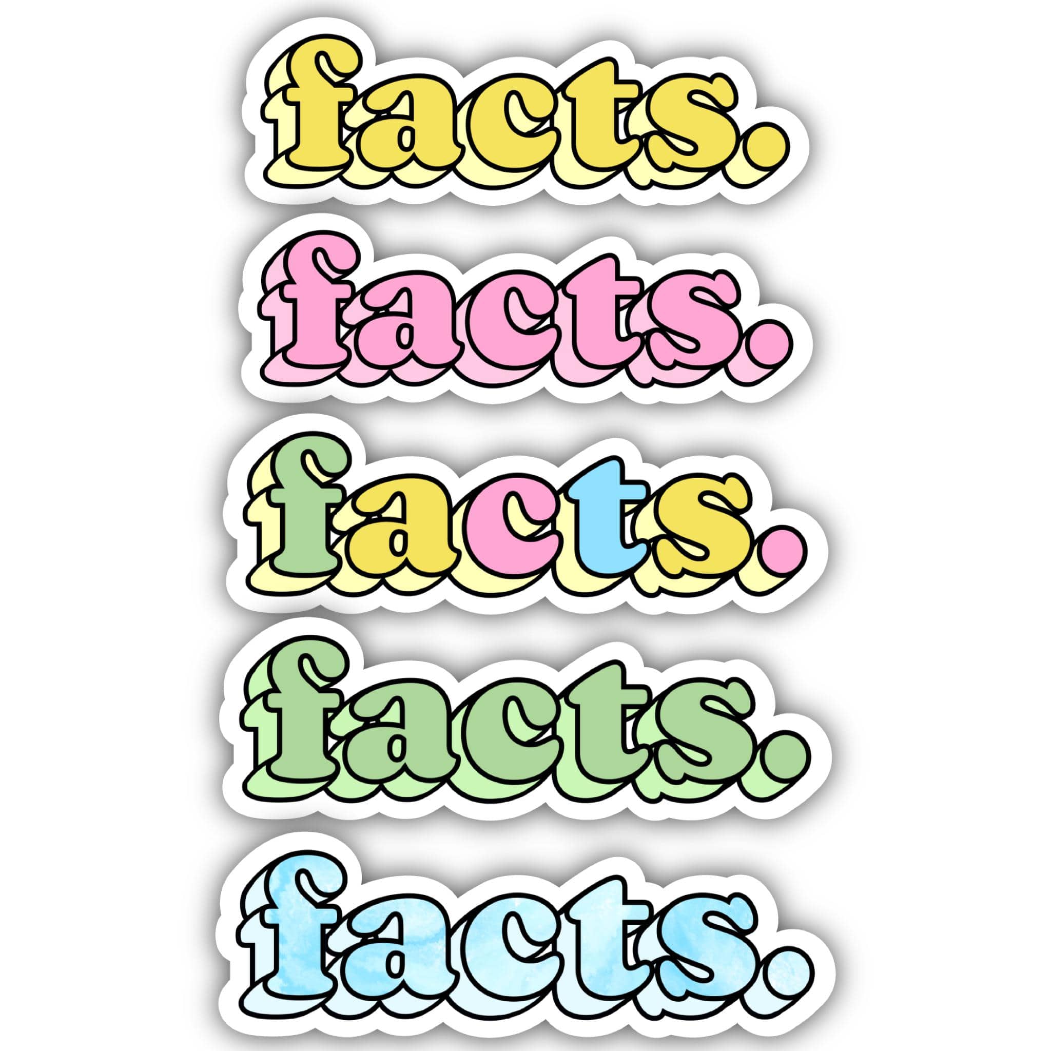  Facts. Bold Aesthetic Sticker 5 Pack、mySite、elrpsem3k