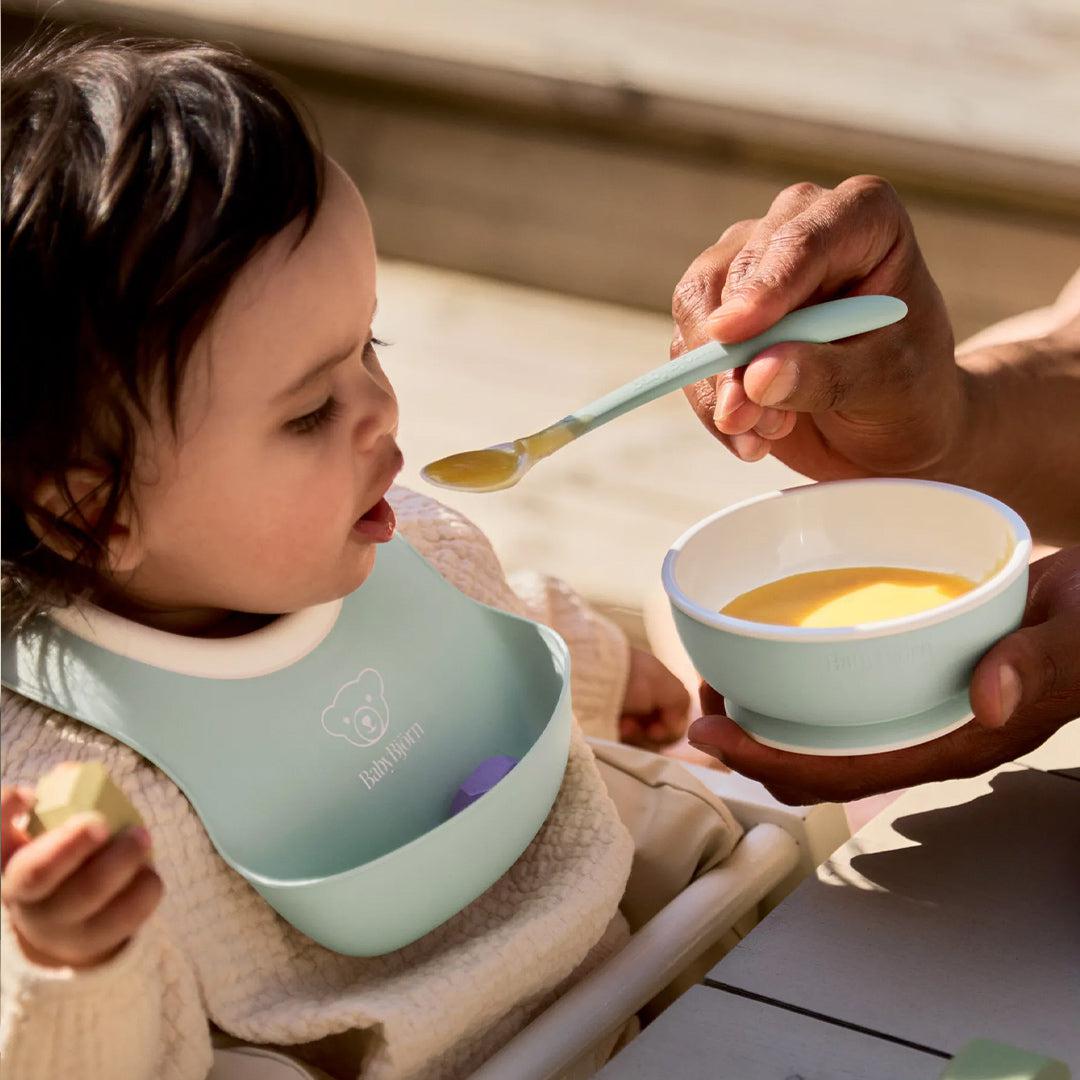  BabyBjörn Baby Feeding Set 3 pcs - Powder Green、mySite、merchandisen