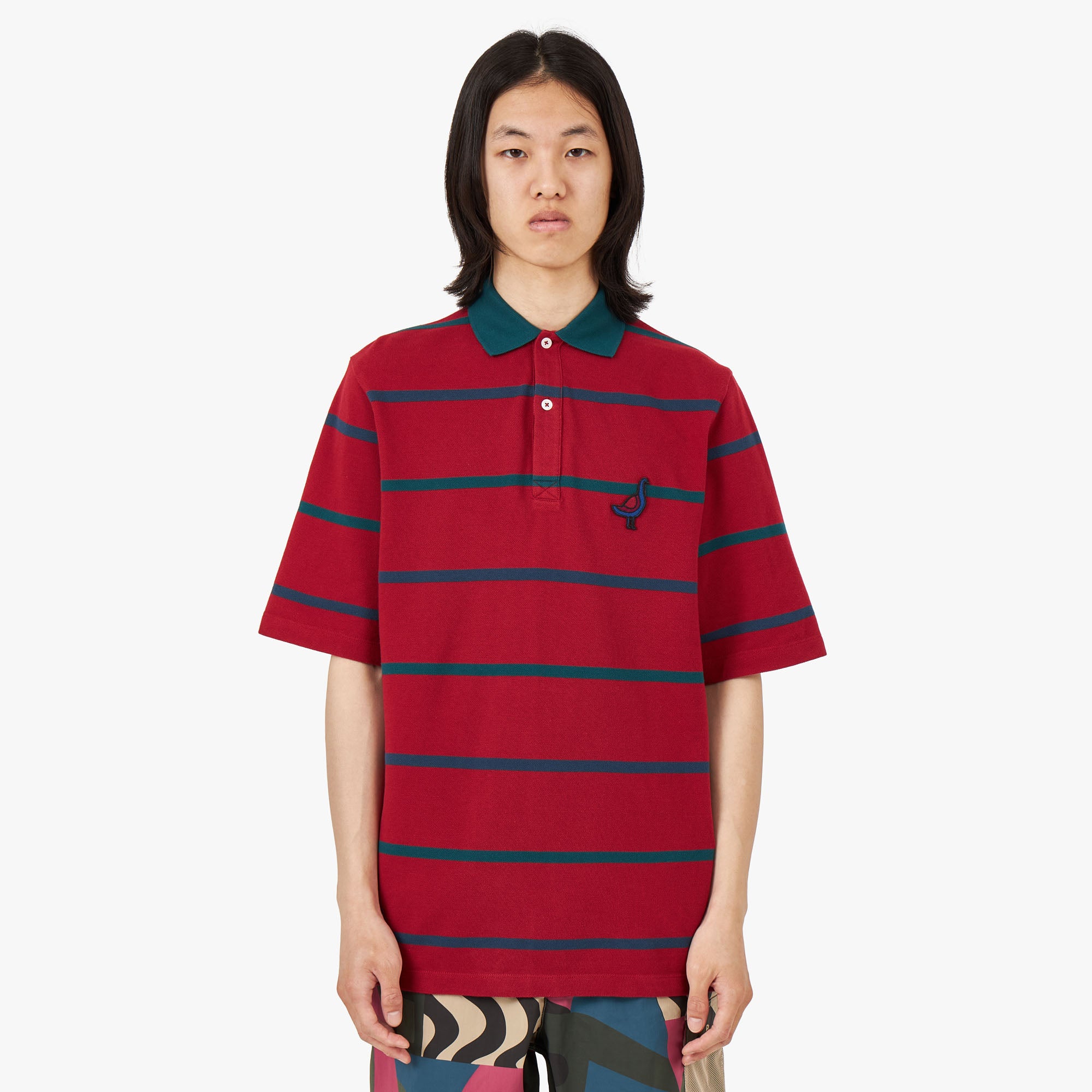  by Parra Fancy Goose Polo Shirt / Red、mySite、merchandisen