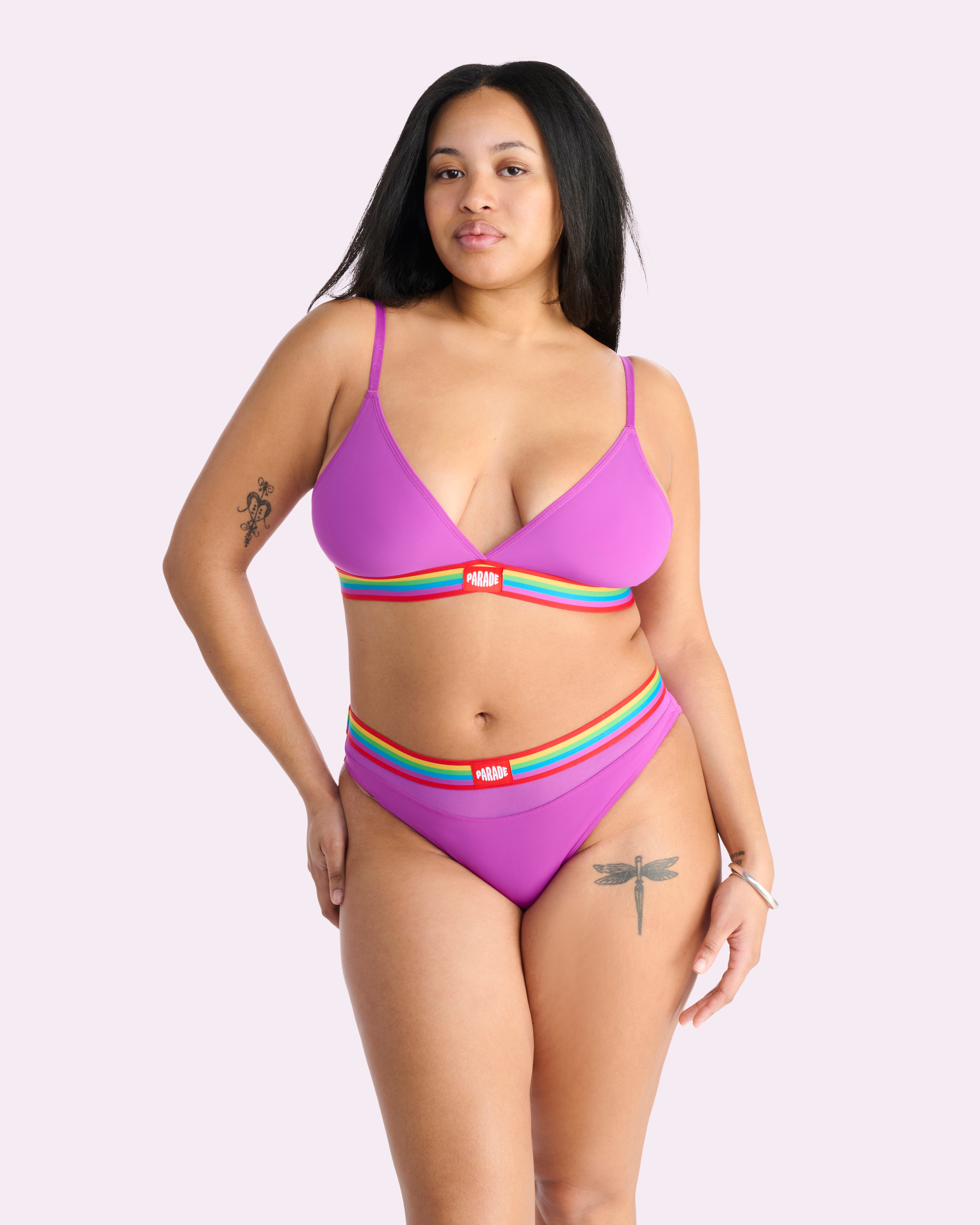 Re:Play New Triangle Bralette | Ultra-Soft Re:Play (Purple Cactus)、mySite、bengalsvssteelers