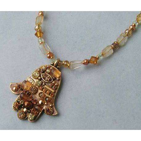 Michal Golan Crystal & Topaz Hamsa Necklace、mySite、topwebapps