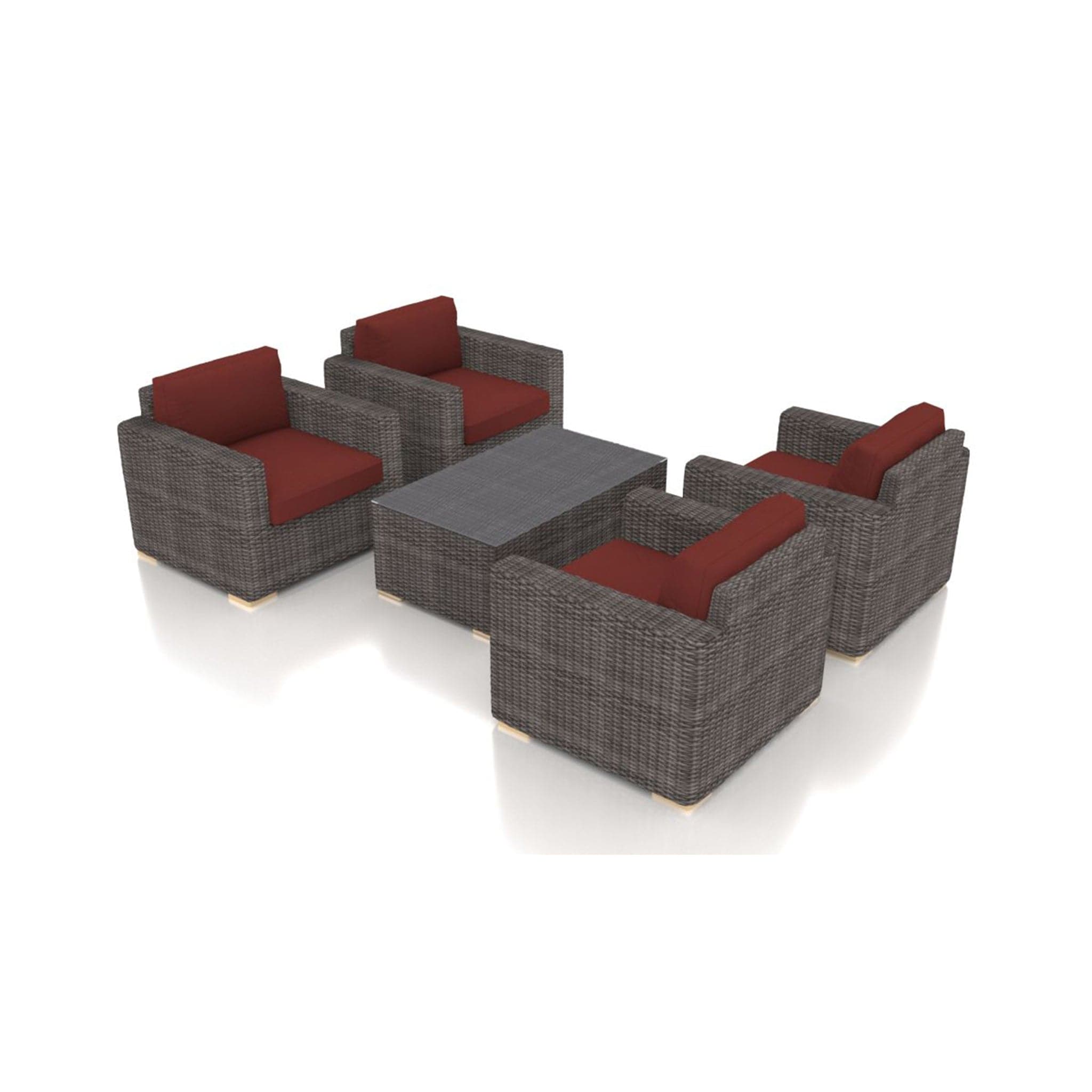 Dune 5 Piece 4-Seat Club Chair Set、mySite、neckold