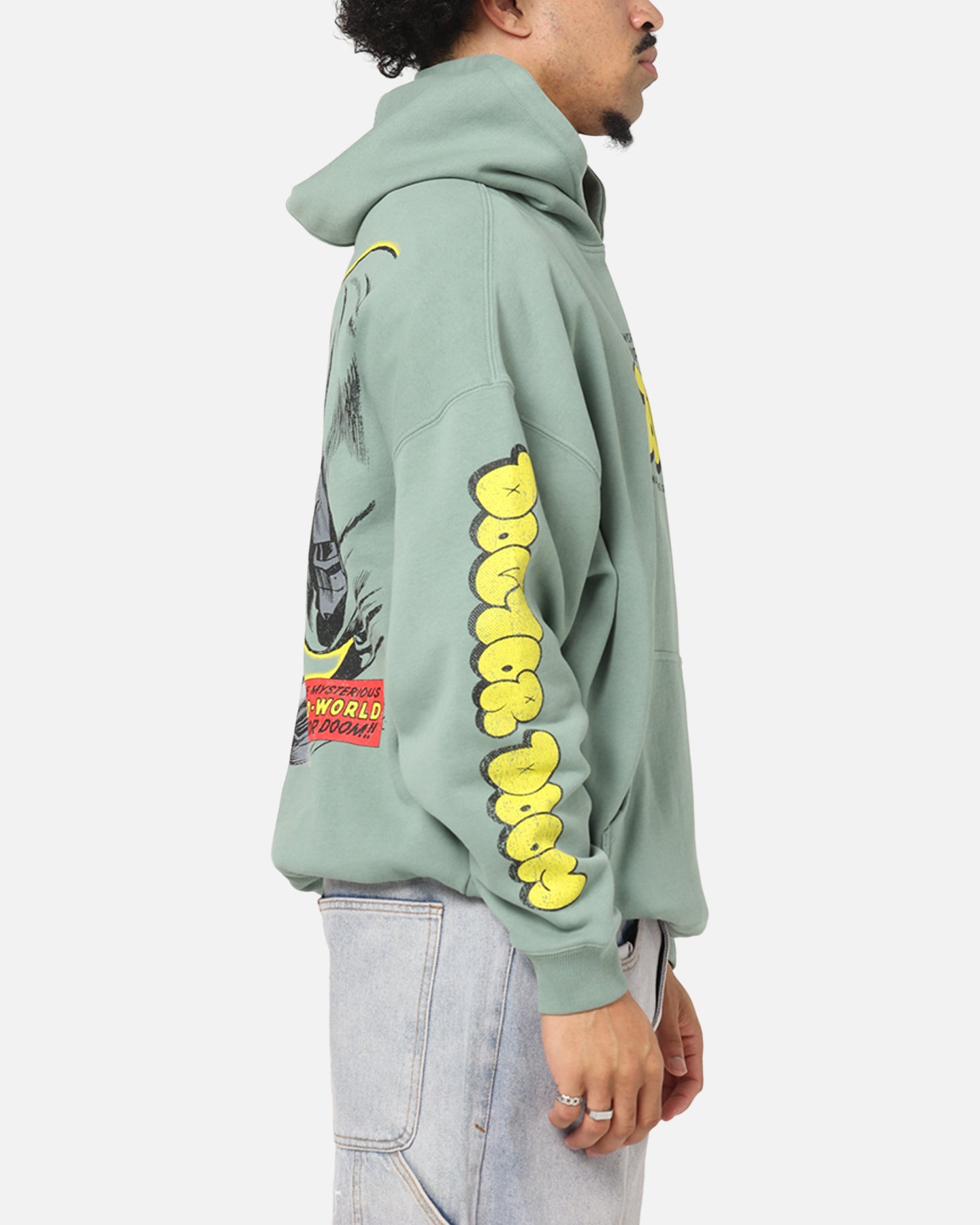 73 Studio Marvel Fantastic Four Doctor Doom Villian Hoodie Washed Green、mySite、zt4zffjzw