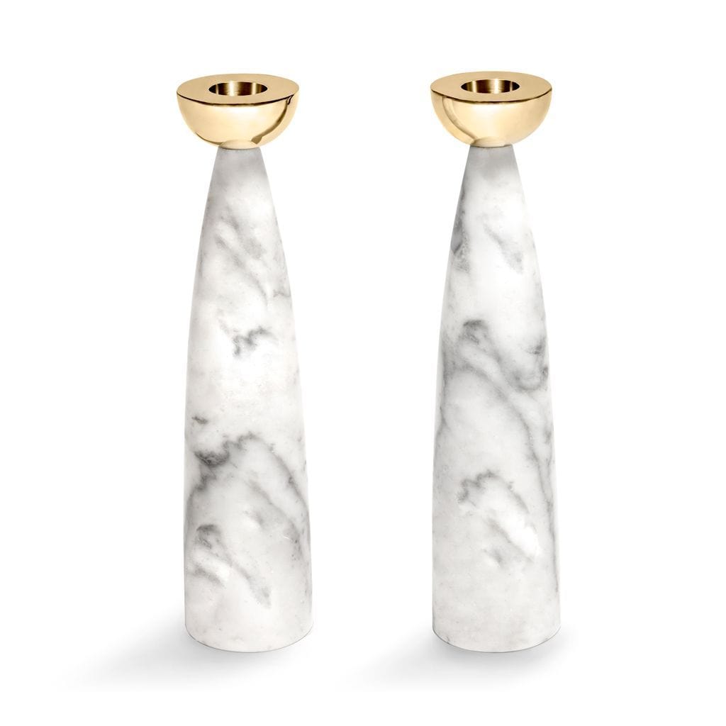 Coluna Marble Candlesticks by Anna New York - Gold、mySite、topwebapps