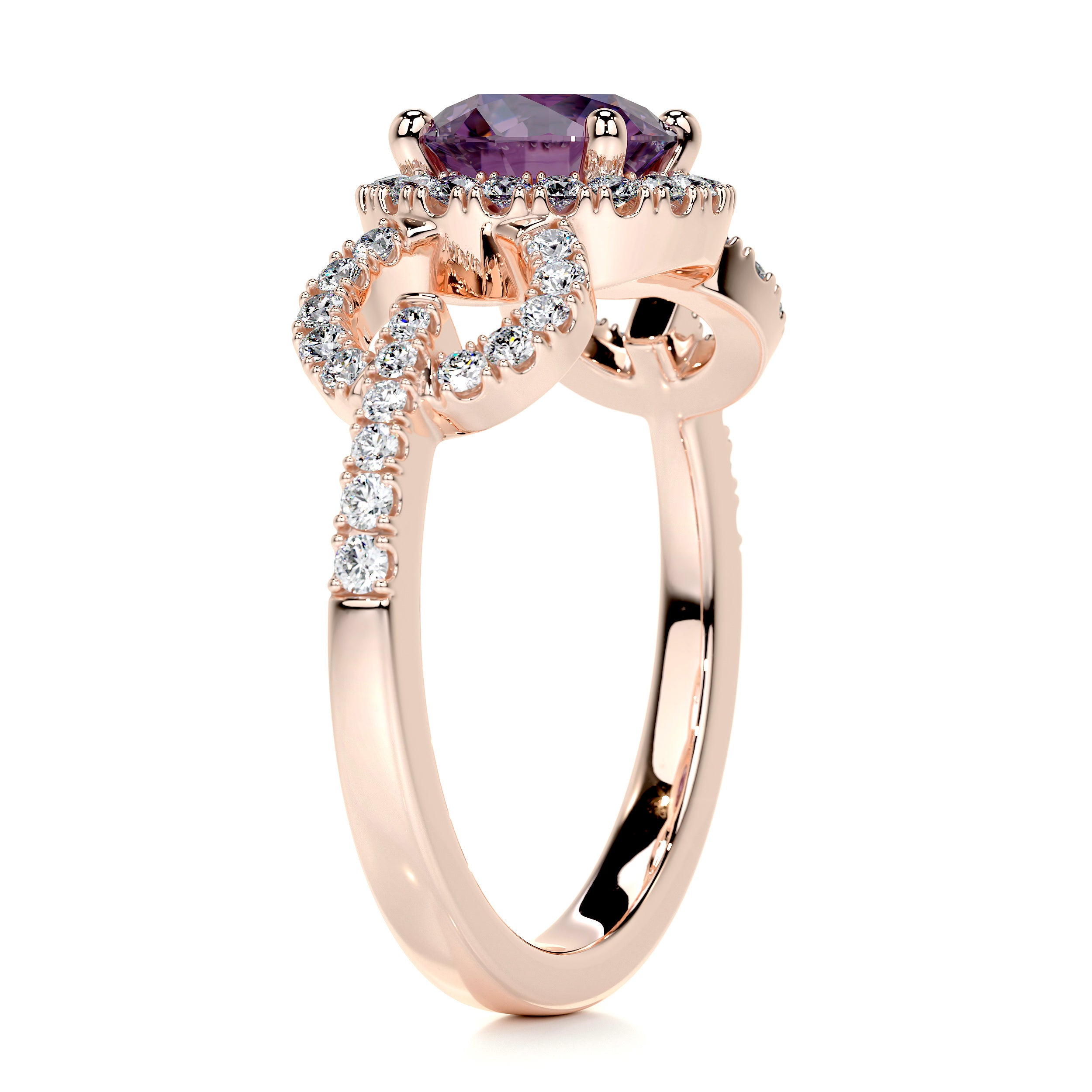 Elize Pink Gemstone & Diamonds Ring (1.30 Carat) -14K Rose Gold、mySite、hinf8tx79