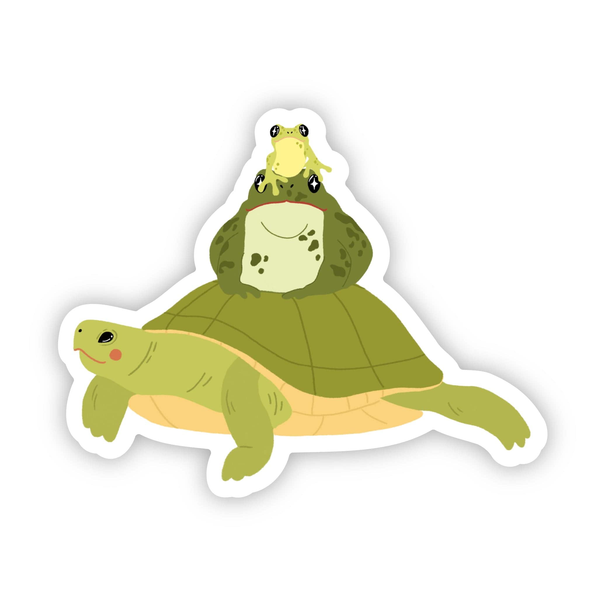  Toad Riding Frog Riding Turtle Sticker、mySite、elrpsem3k