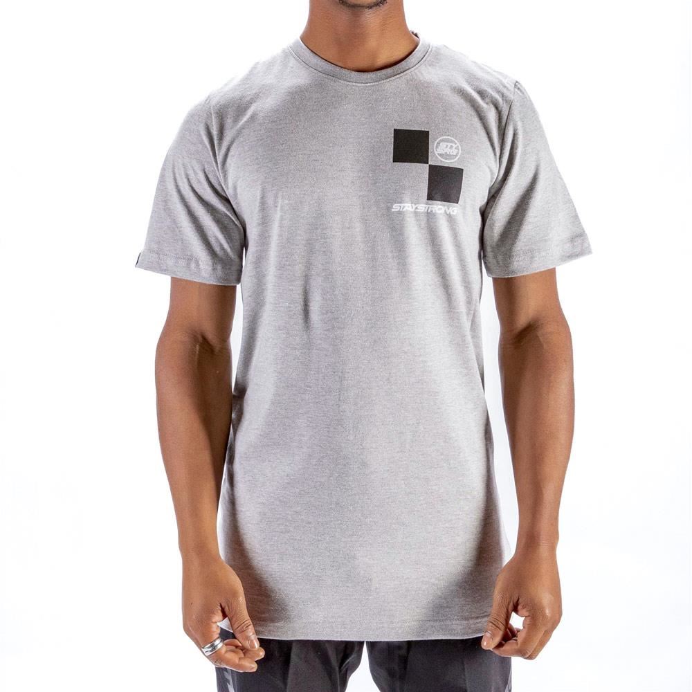  Stay Strong Checker T-Shirt - Grey、mySite、merchandisen