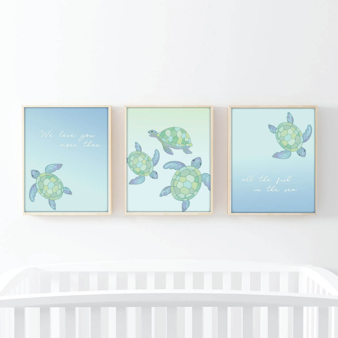  Totally Turtles Bundled Digital Nursery Wall Art、mySite、layawaytickets
