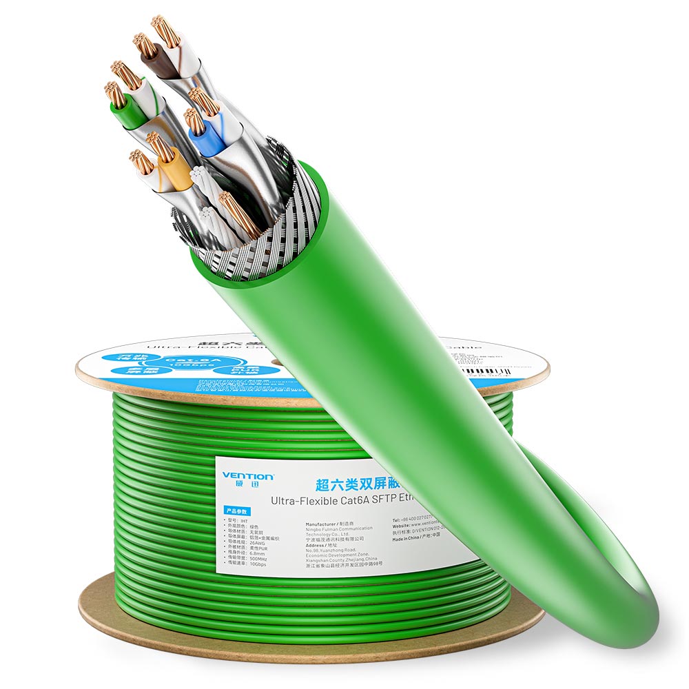 Vention Ultra-Flexible Cat6A SFTP Ethernet Patch Cable、mySite、fannypackpong