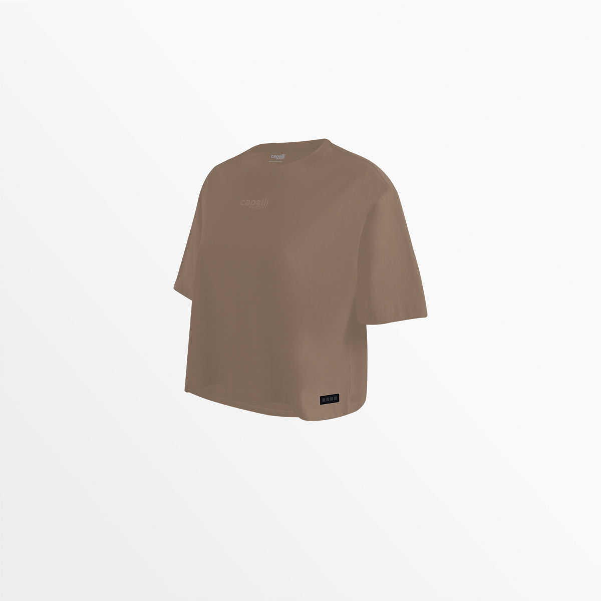 WOMEN'S TONAL CROPPED OVERSIZED TEE