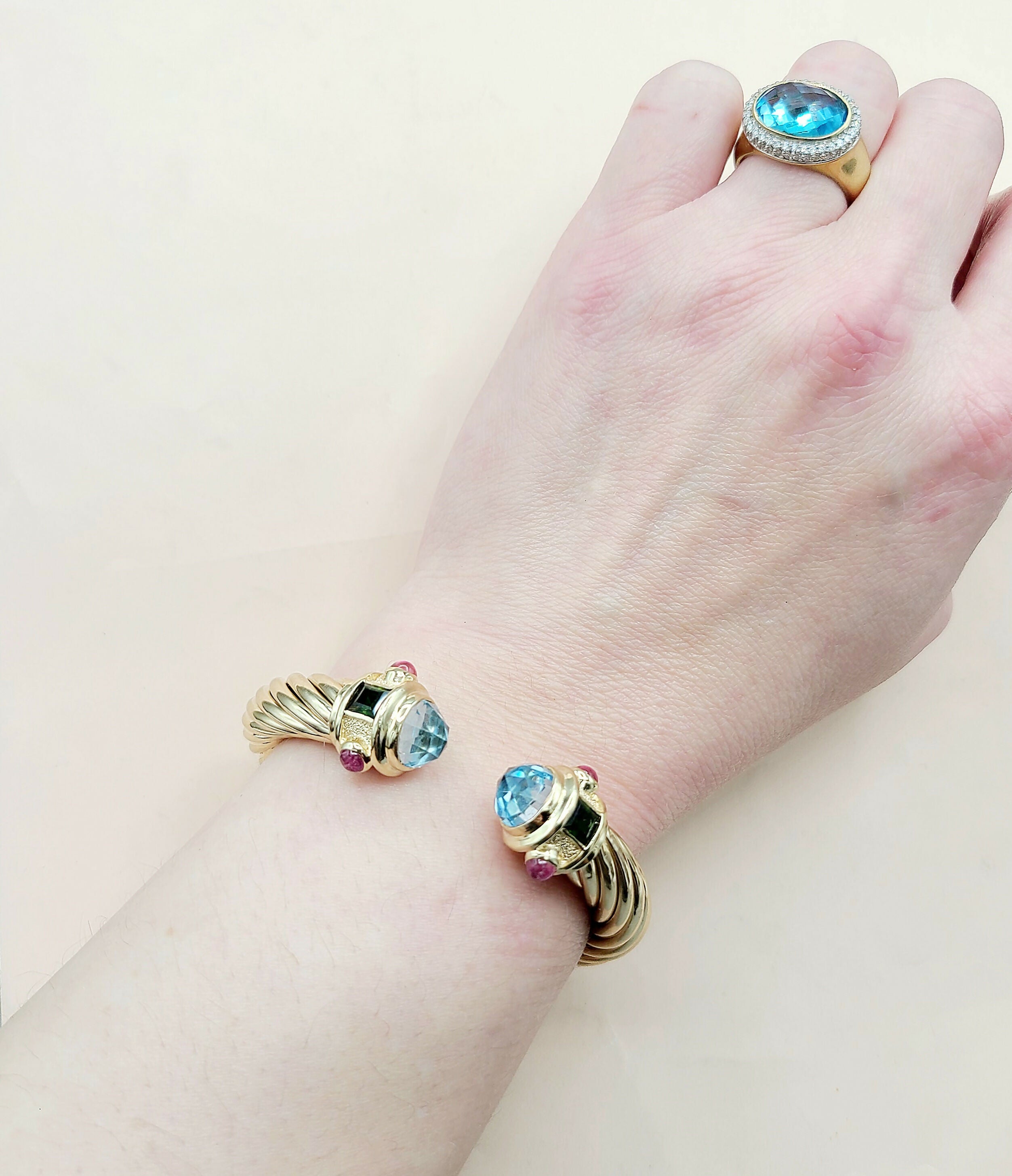 David Yurman Renaissance Bracelet 10mm Topaz & Tourmaline、mySite、hinf8tx79