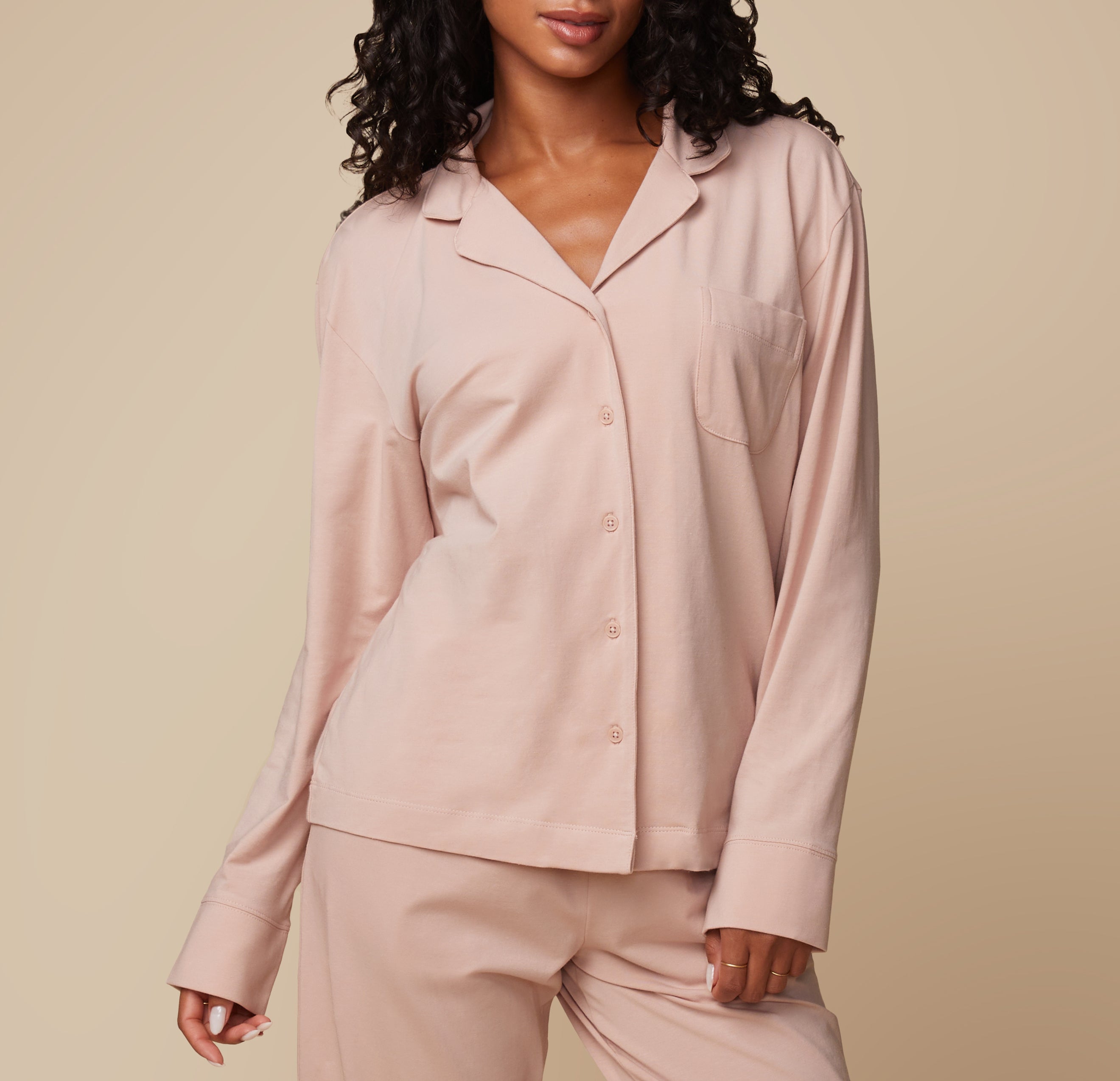 Perfect Pima Long Sleeve PJ Shirt - Bellini、mySite、bengalsvssteelers