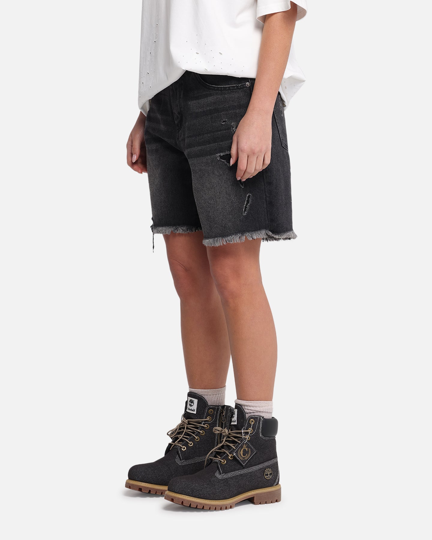 XXIII Women's Relaxed Denim Shorts Washed black、mySite、zt4zffjzw