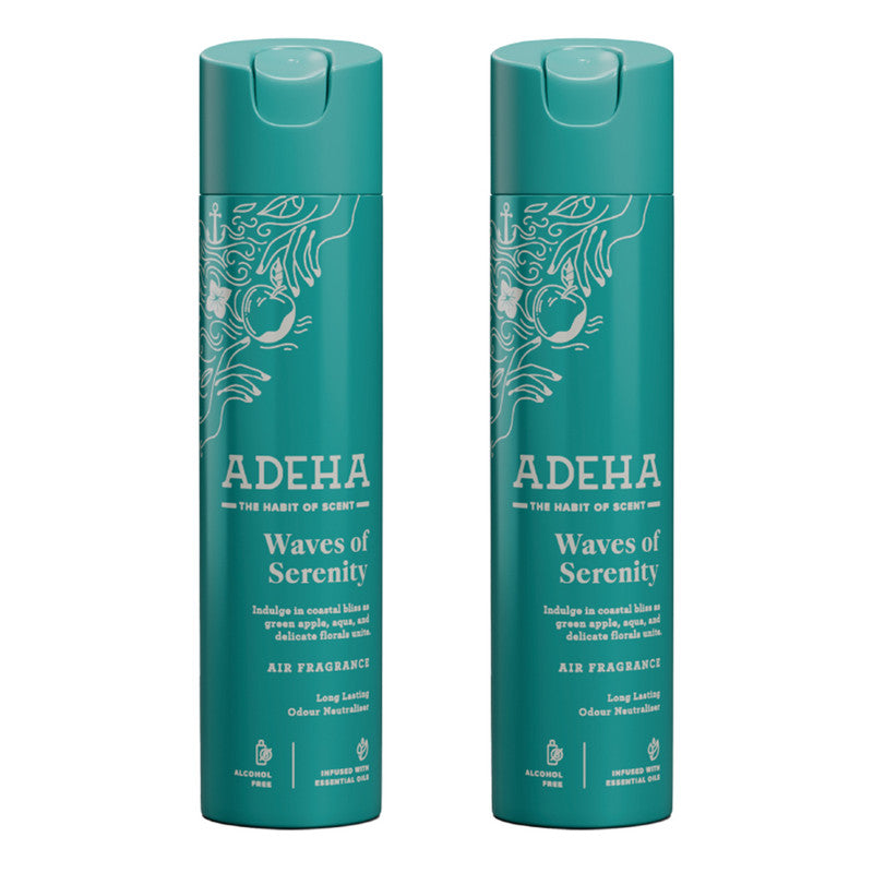 Room Air Freshener Spray | Waves of Serenity | Home & Office | 218 ml | Pack of 2、mySite、camillekostekn