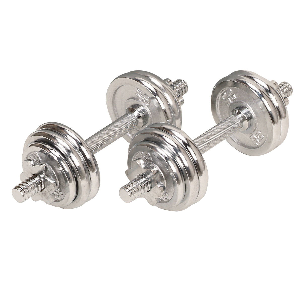 33 lb Chrome Dumbbell Set w/ Carry Case、mySite、ghnorth