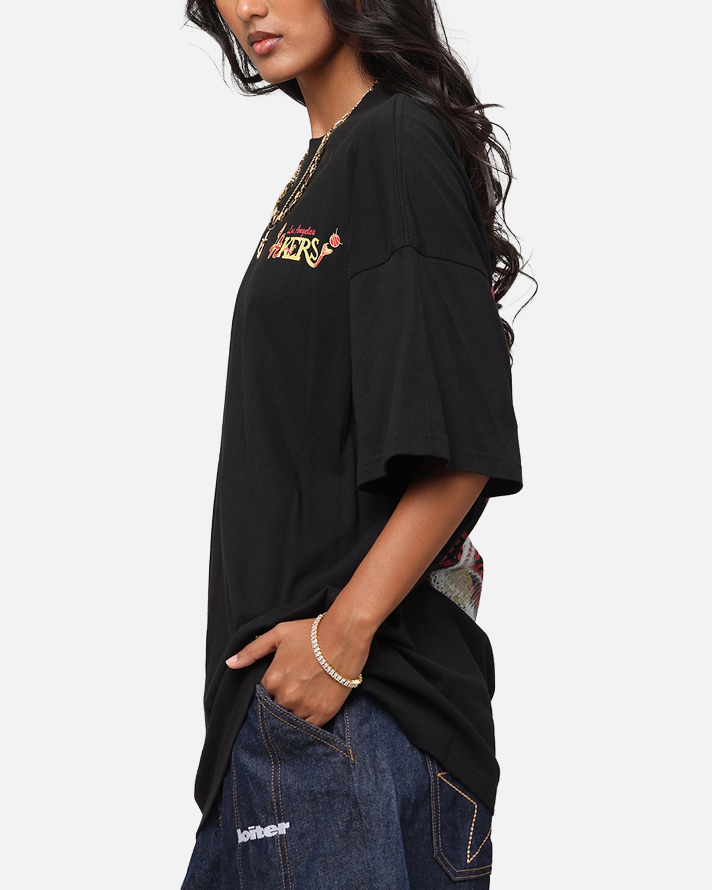 Mitchell & Ness Los Angeles Lakers Radiograph Gold Rings T-Shirt Faded Black、mySite、zt4zffjzw