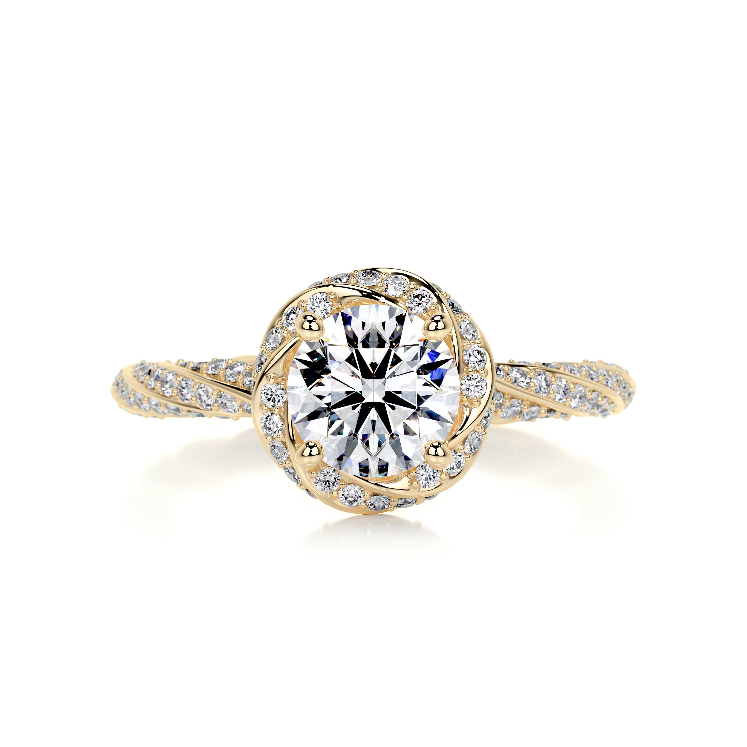 Joanne Diamond Engagement Ring -18K Yellow Gold、mySite、hinf8tx79