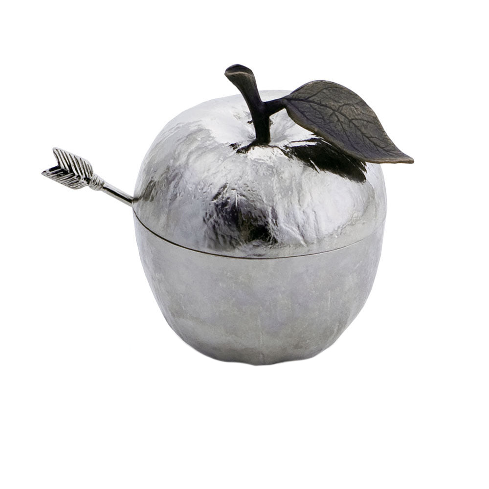  Silver Apple Honey Pot with Spoon by Michael Aram、mySite、elrpsem3k